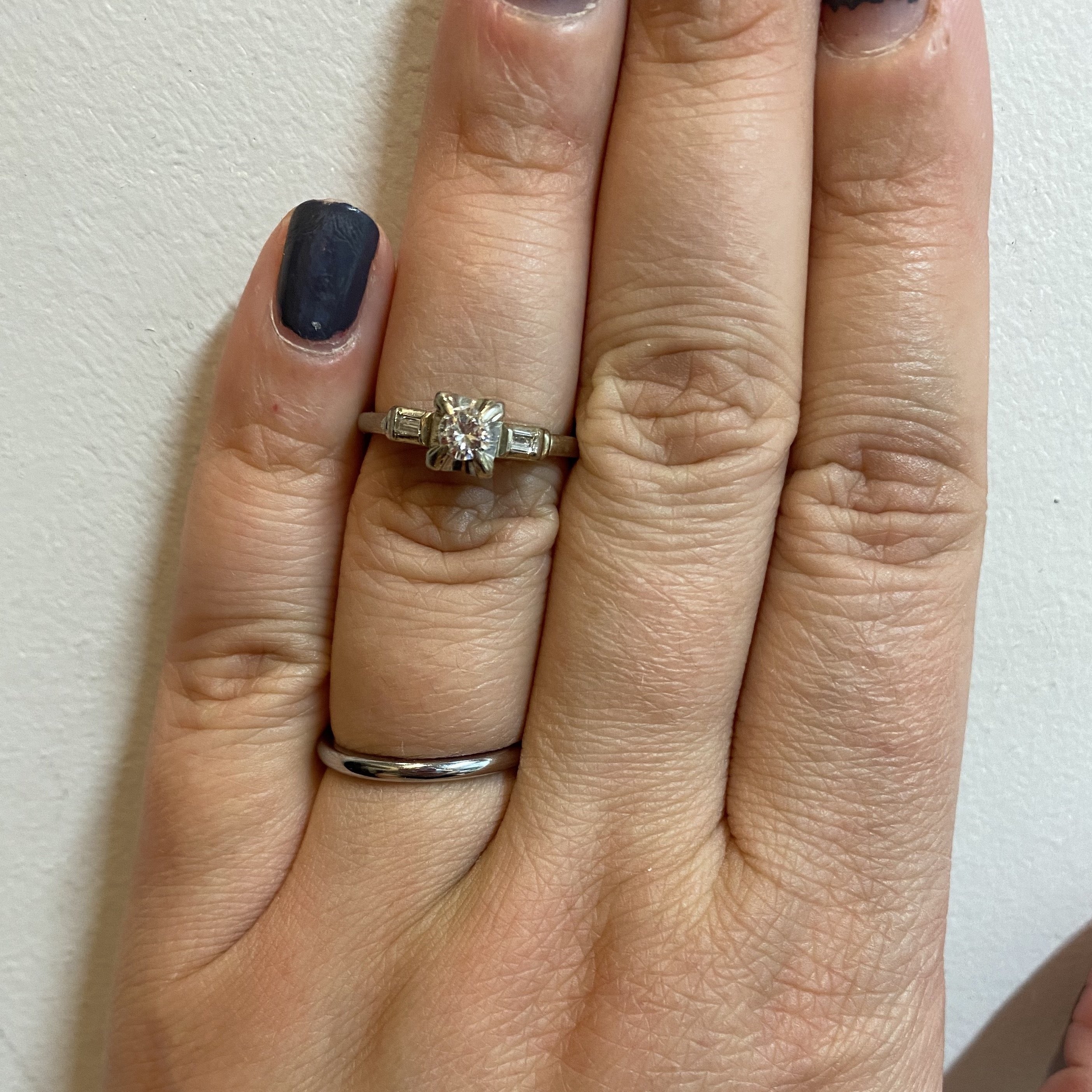 Courtship' Early 1930s Three Stone Engagement Ring | 0.25ctw | SZ 6.25 |