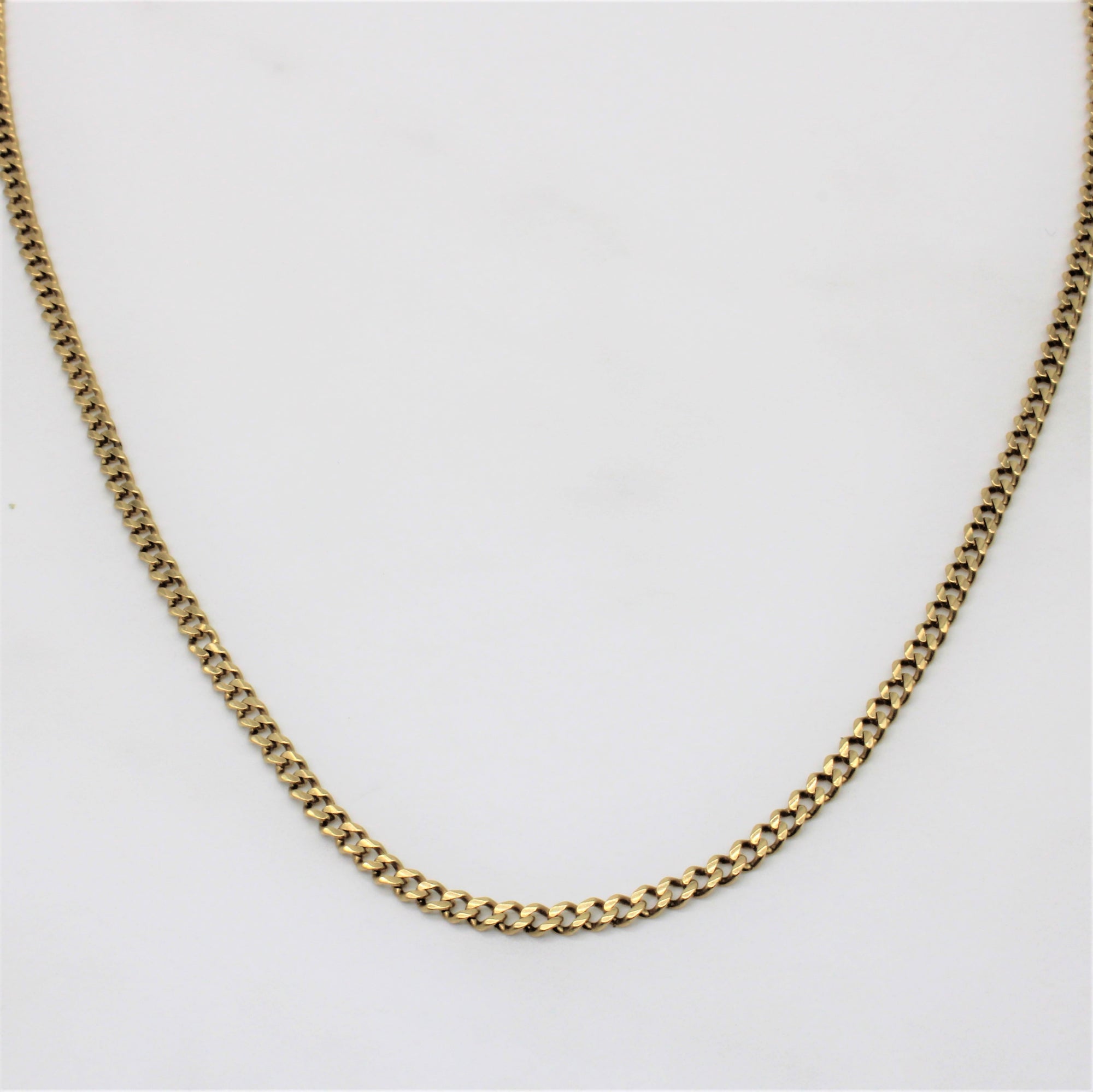 14k Yellow Gold Curb Chain | 22