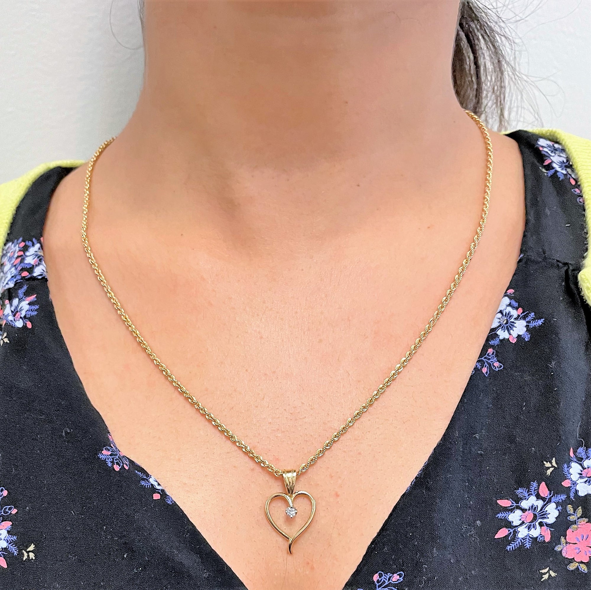 Diamond Heart Necklace | 0.08ct | 21