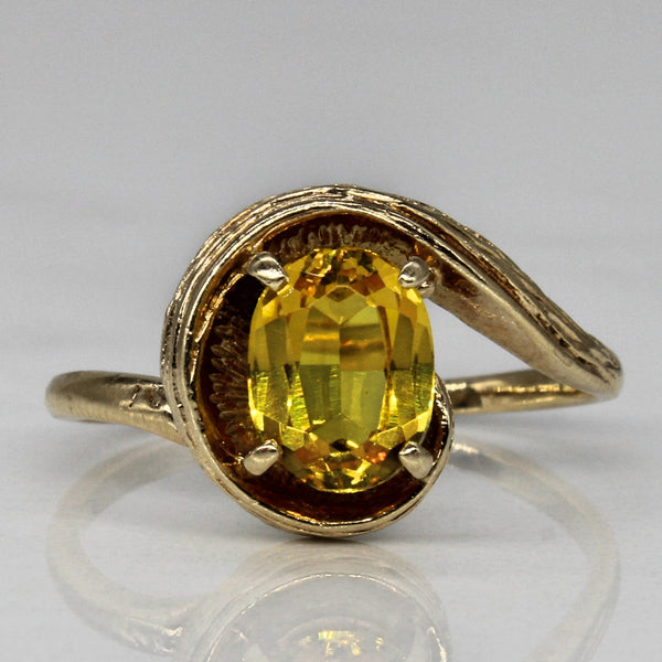 Yellow Gold Citrine Swirl Ring | 0.97ct | SZ 8 |