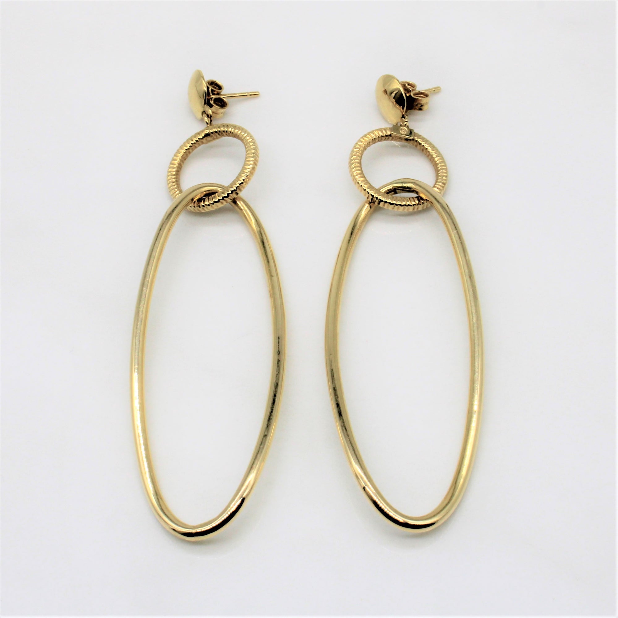 Oval Link Drop Earrings |