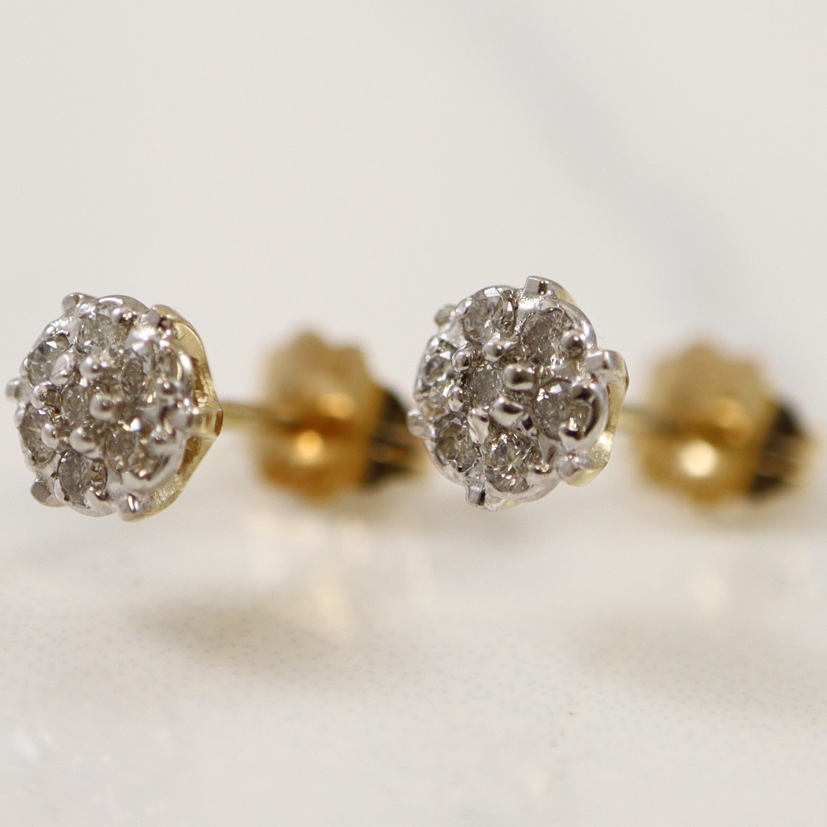 Cluster Diamond Stud Earrings | 0.21ctw |