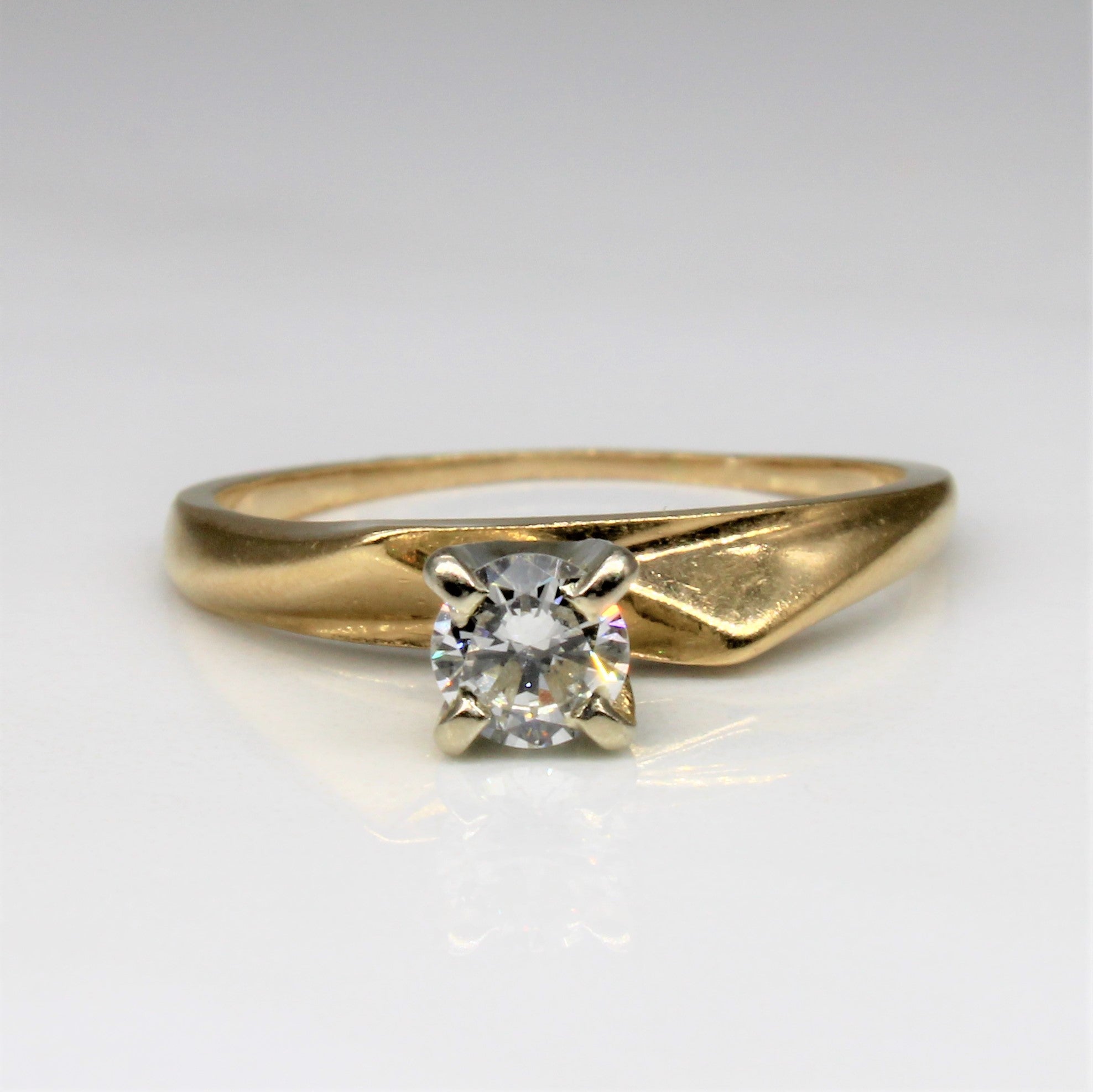 Tapered Bypass Diamond Solitaire Ring | 0.25ct | SZ 5.25 |
