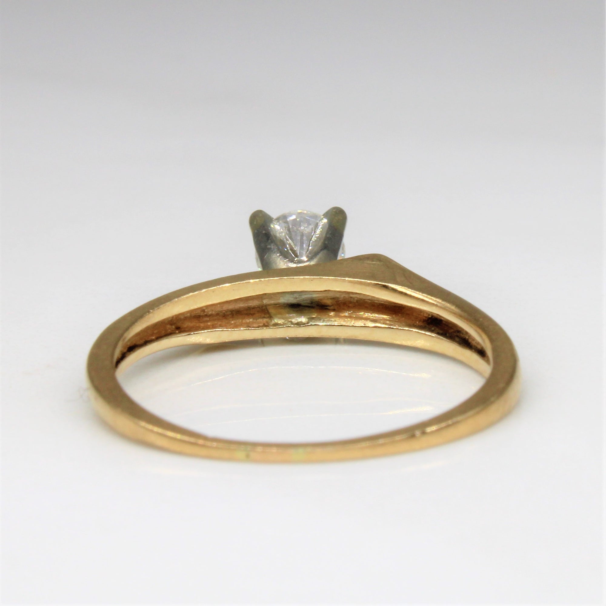 Tapered Bypass Diamond Solitaire Ring | 0.25ct | SZ 5.25 |