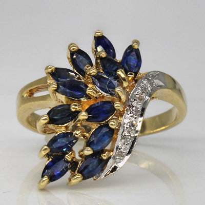 Sapphire & Diamond Cascade Ring | 1.00ctw, 0.03ctw | SZ 6.5 |