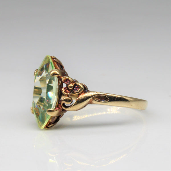 1960s Synthetic Green Spinel Ring | 1.50ct | SZ 5.75 |