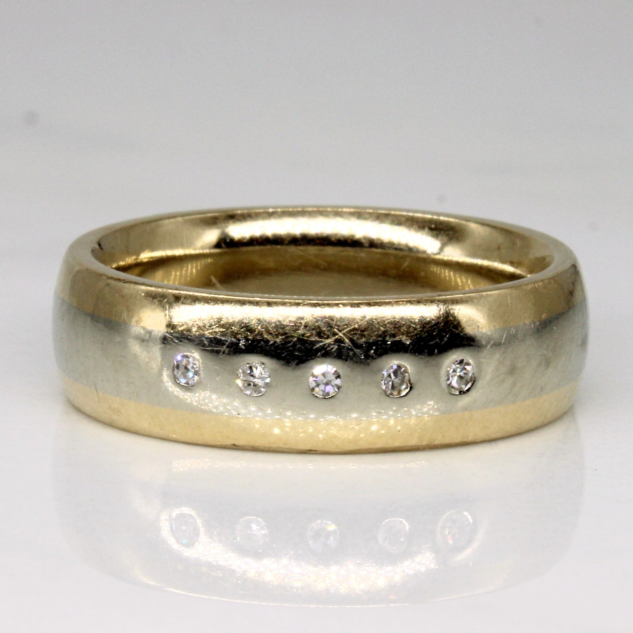 Flush Set Diamond Band | 0.03ctw | SZ 7.25 |
