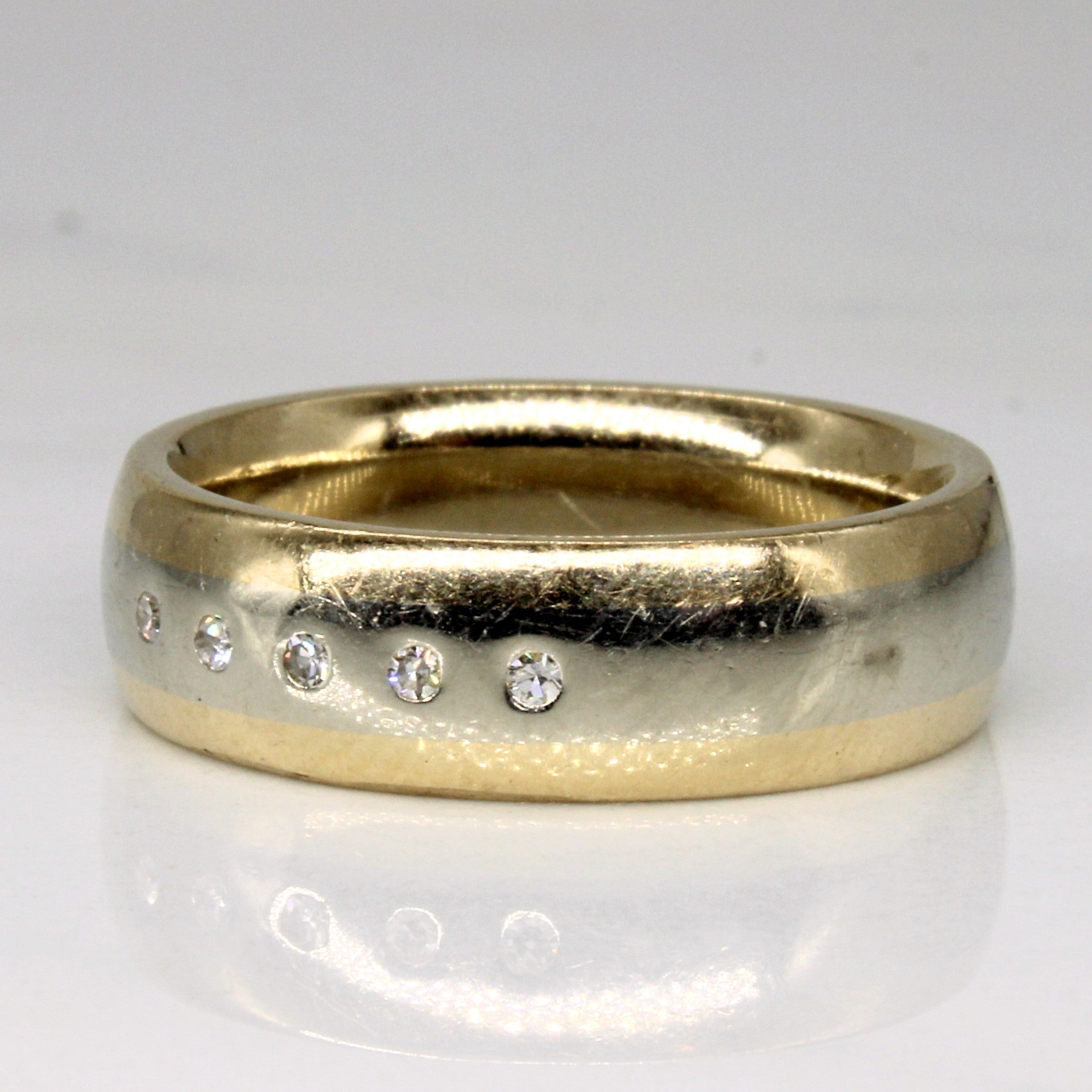 Flush Set Diamond Band | 0.03ctw | SZ 7.25 |