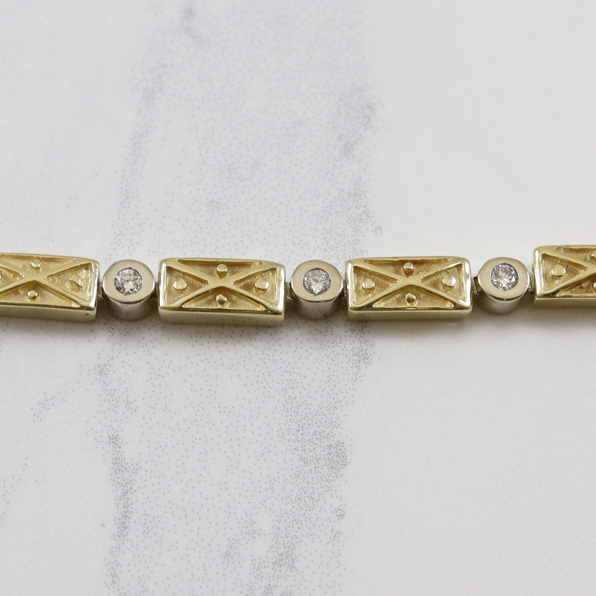 Unique Bezel Set Diamond Bracelet | 0.52ctw | 7.5