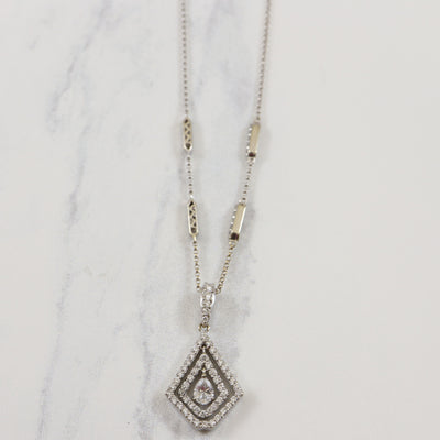 Diamond Pendant Necklace | 1.07ctw | 16