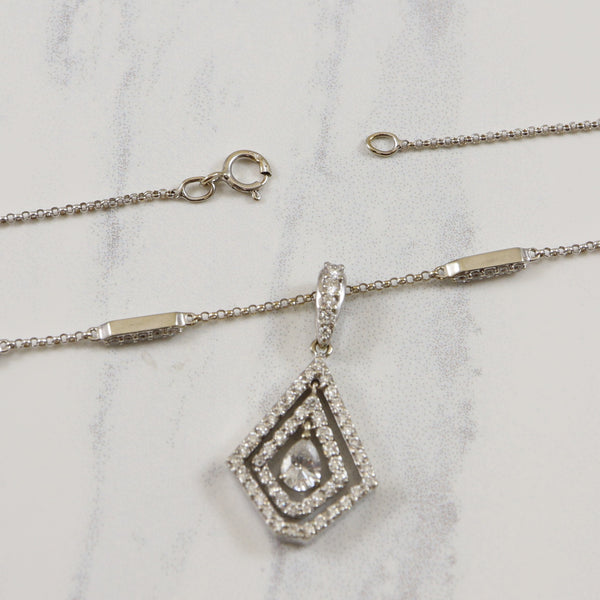 Diamond Pendant Necklace | 1.07ctw | 16