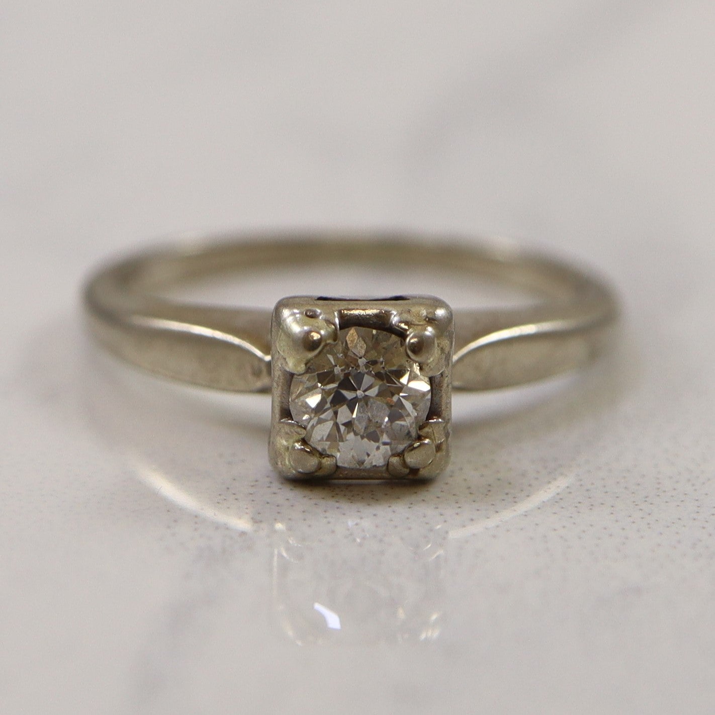 1940s Solitaire Diamond Ring | 0.32ct | SZ 5 |