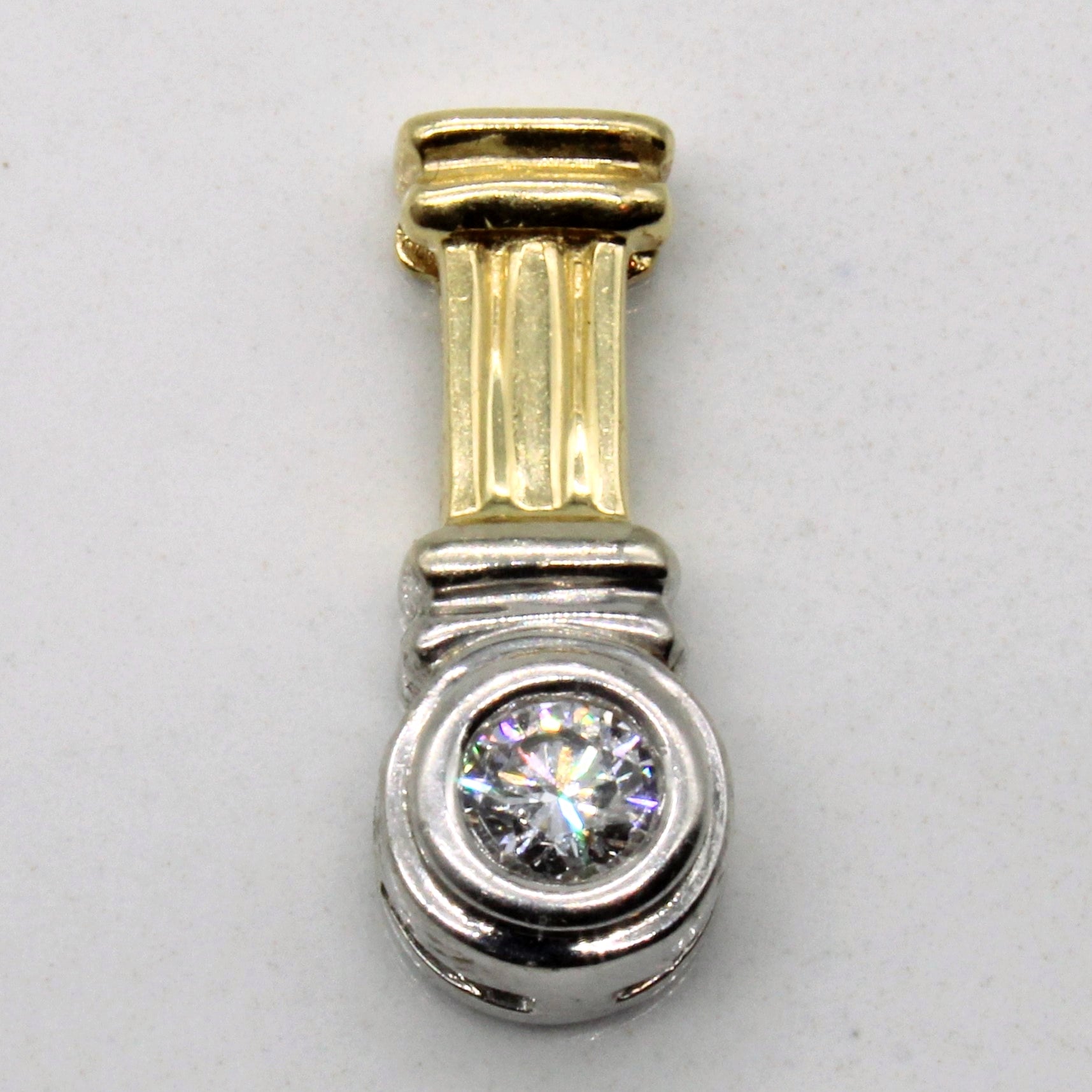 Pendentif goutte serti clos de diamants | 0,18 ct | 