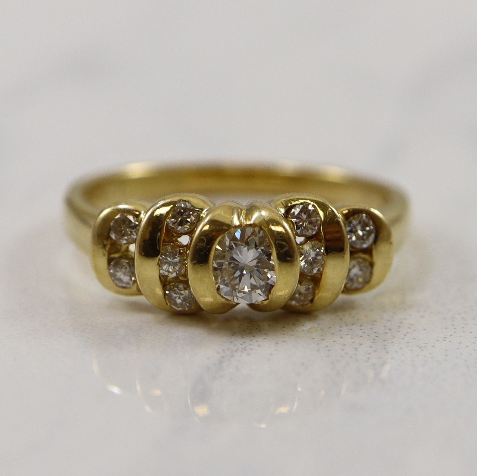 Scalloped Edge Diamond Ring | 0.325ctw | SZ 6 |