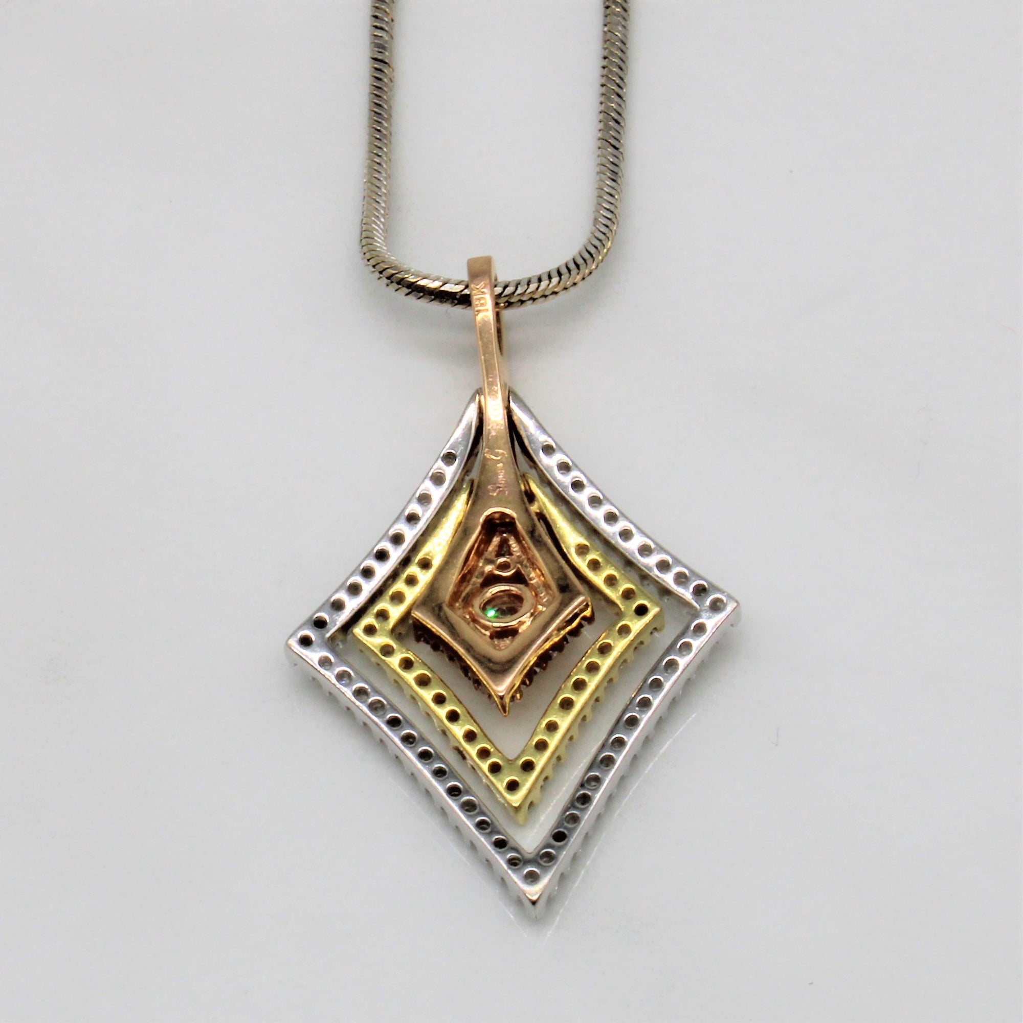 'Simon G' Radiant Diamond Necklace | 1.00ctw | 17
