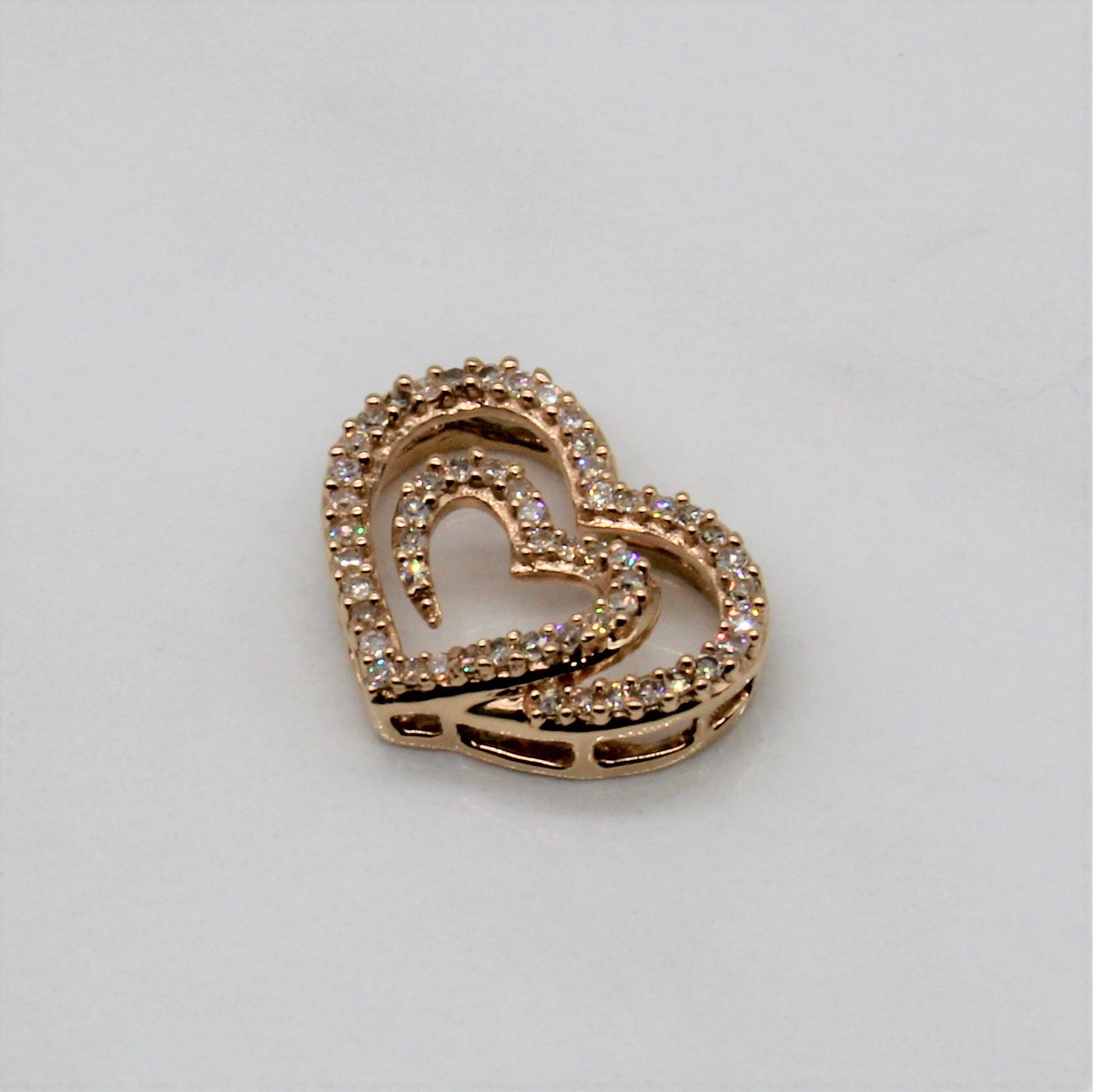 Rose Gold Diamond Heart Pendant | 0.20ctw |