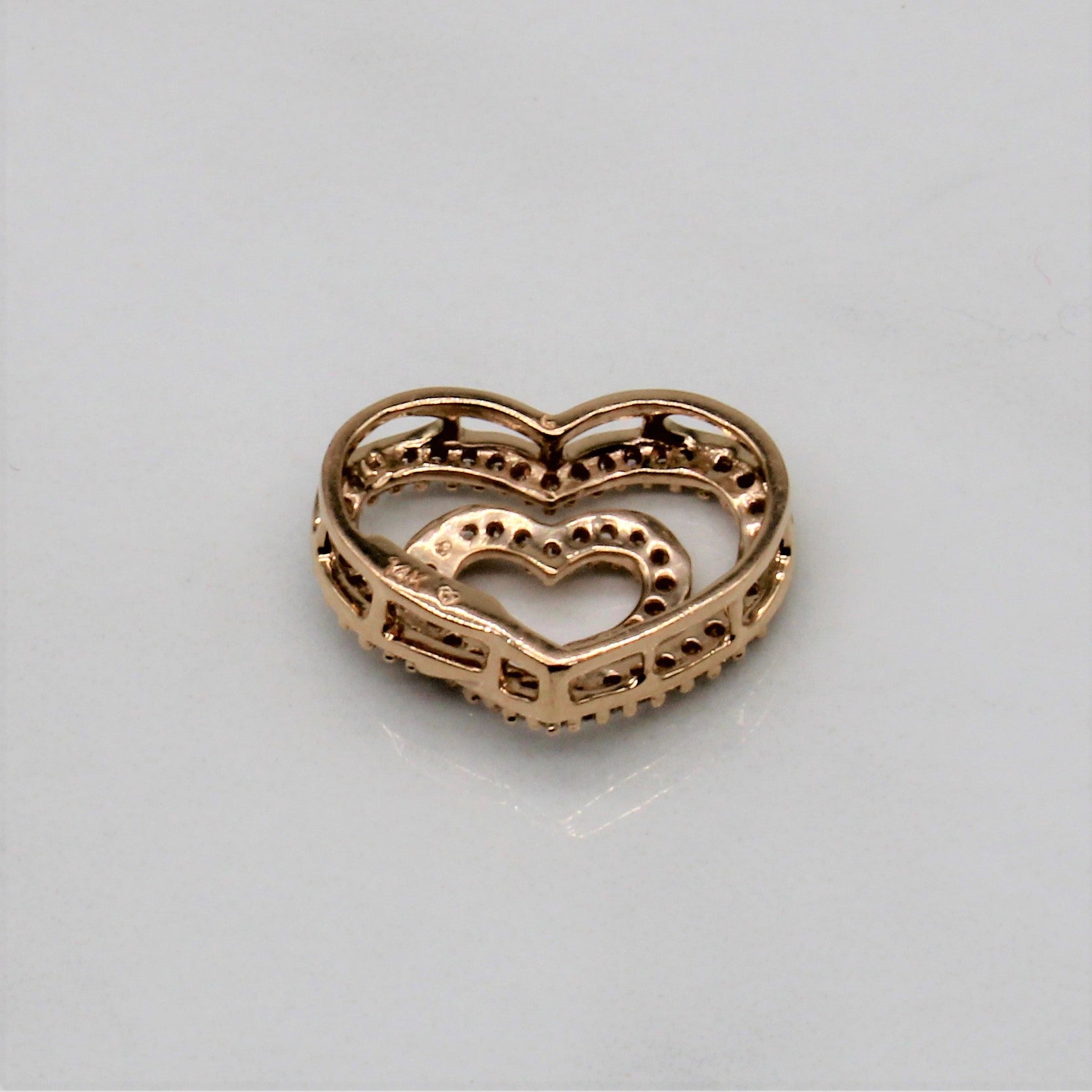 Rose Gold Diamond Heart Pendant | 0.20ctw |