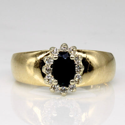 Sapphire & Diamond Cluster Set Ring | 0.50ct, 0.12ctw | SZ 6 |