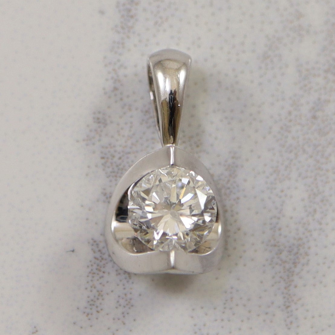Half Moon Canadian Solitaire Diamond Pendant | 0.45ct |