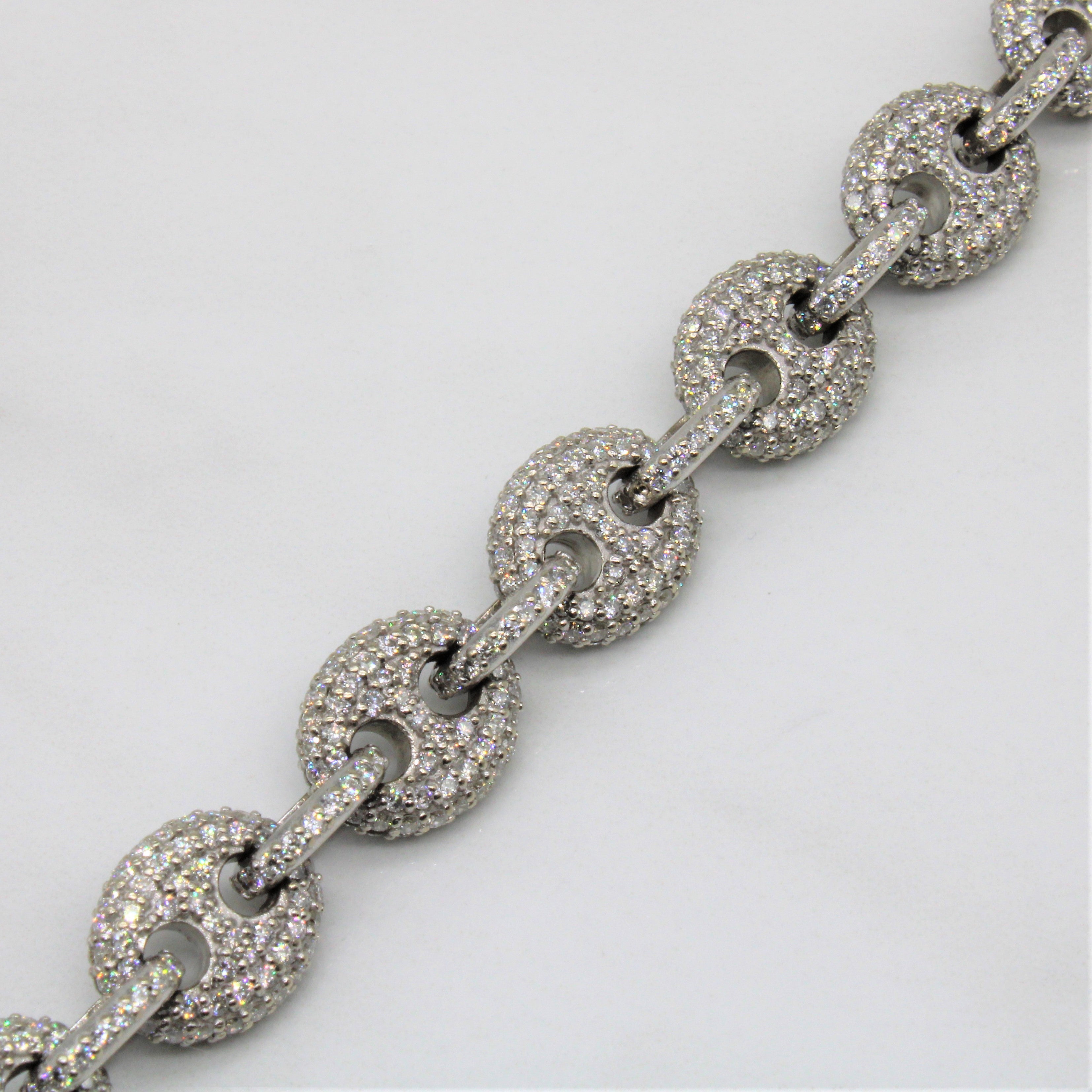 Diamond Encrusted Link Bracelet | 10.00ctw | 8.5" |