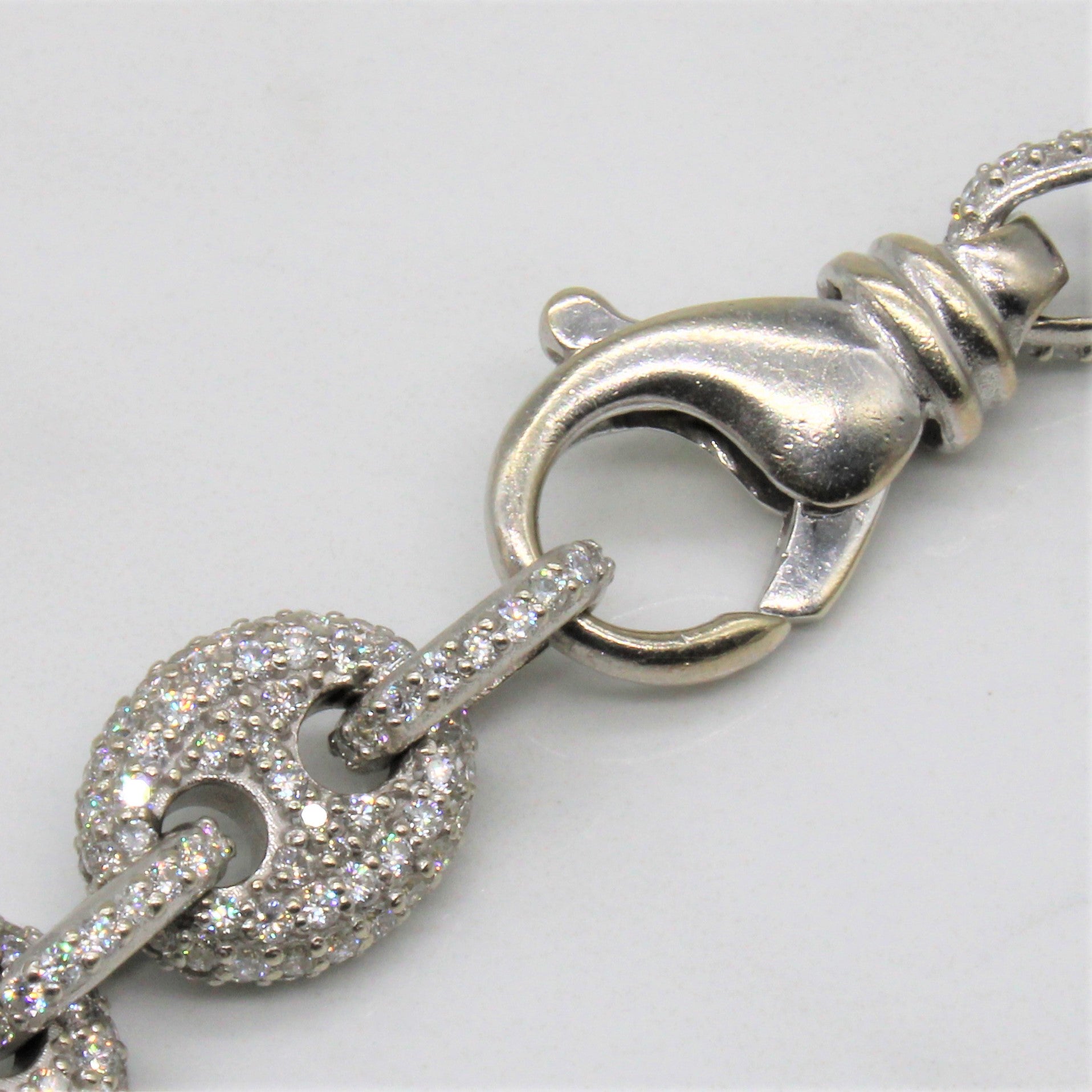 Diamond Encrusted Link Bracelet | 10.00ctw | 8.5" |