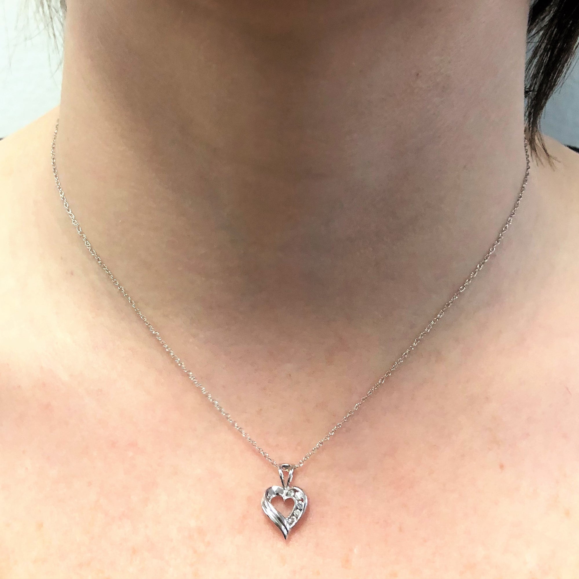 Diamond Heart Necklace | 0.08ctw | 16
