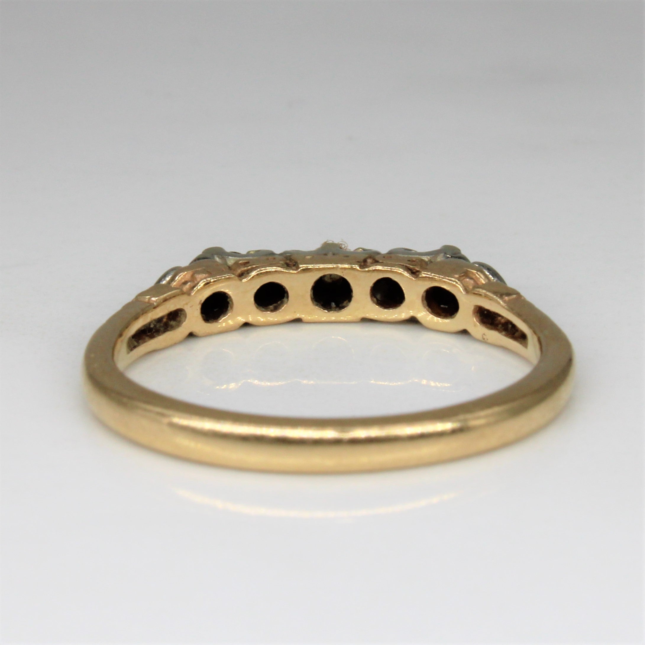 Retro Orange Blossom Diamond Band | 0.03ctw | SZ 6 |