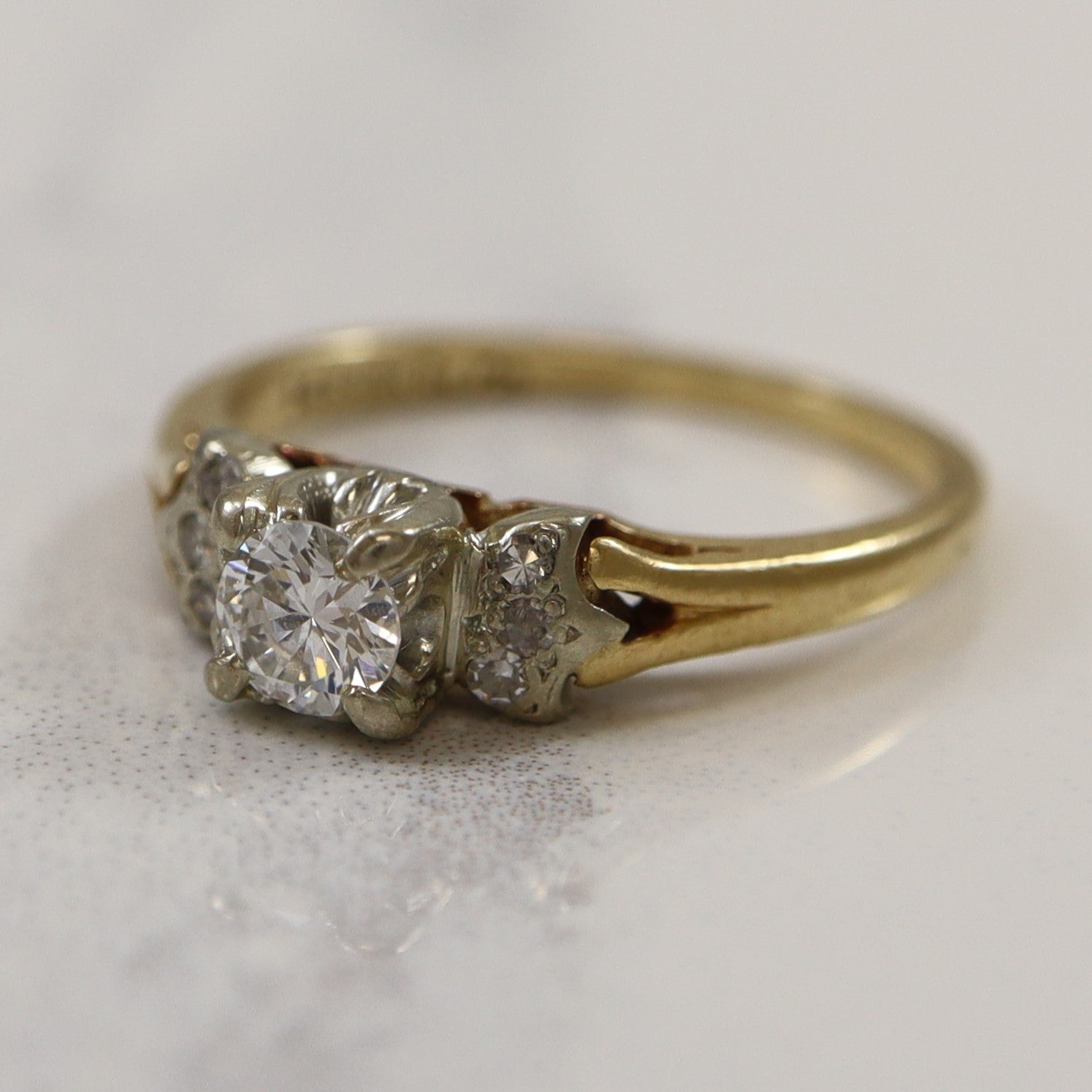 Retro Diamond Engagement Ring | 0.33ctw | SZ 6 |