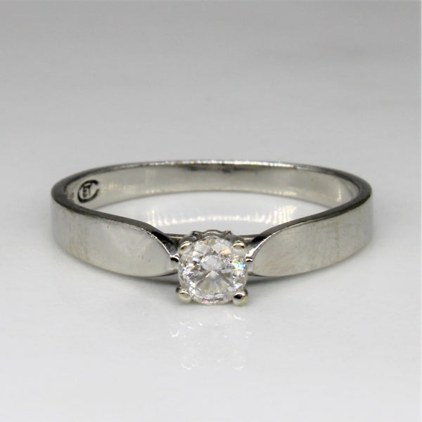 White Gold Diamond Solitaire Ring | 0.15ct | SZ 4.5 |