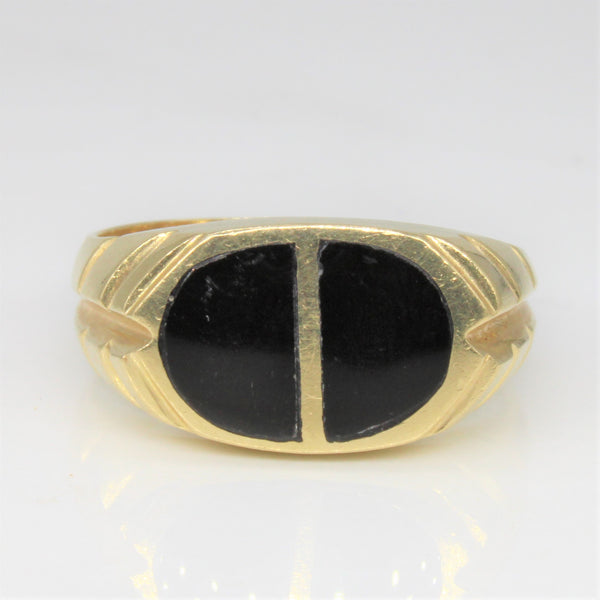 Black Onyx Inlay Ring | 1.00ctw | SZ 9.25 |