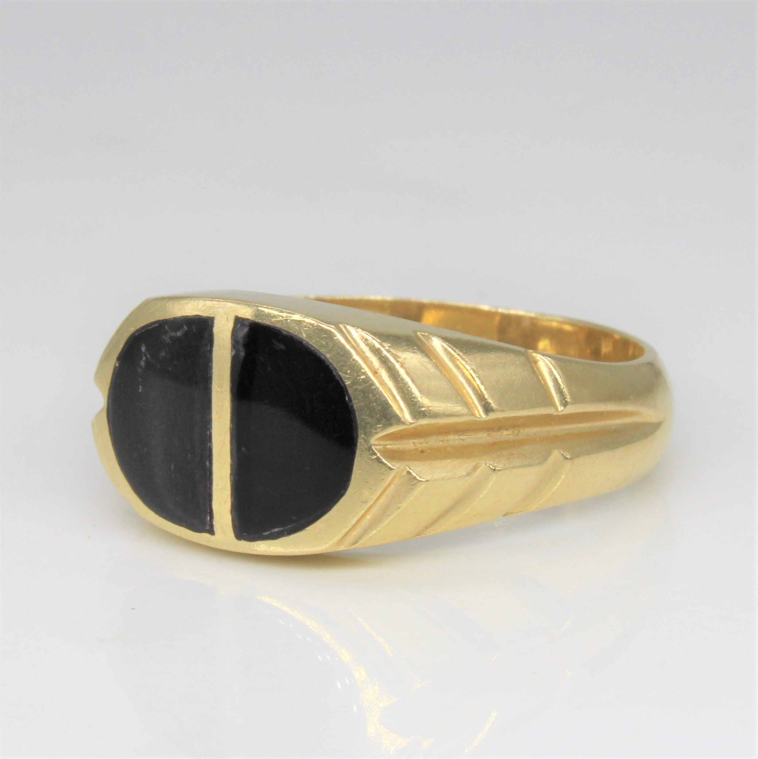 Black Onyx Inlay Ring | 1.00ctw | SZ 9.25 |