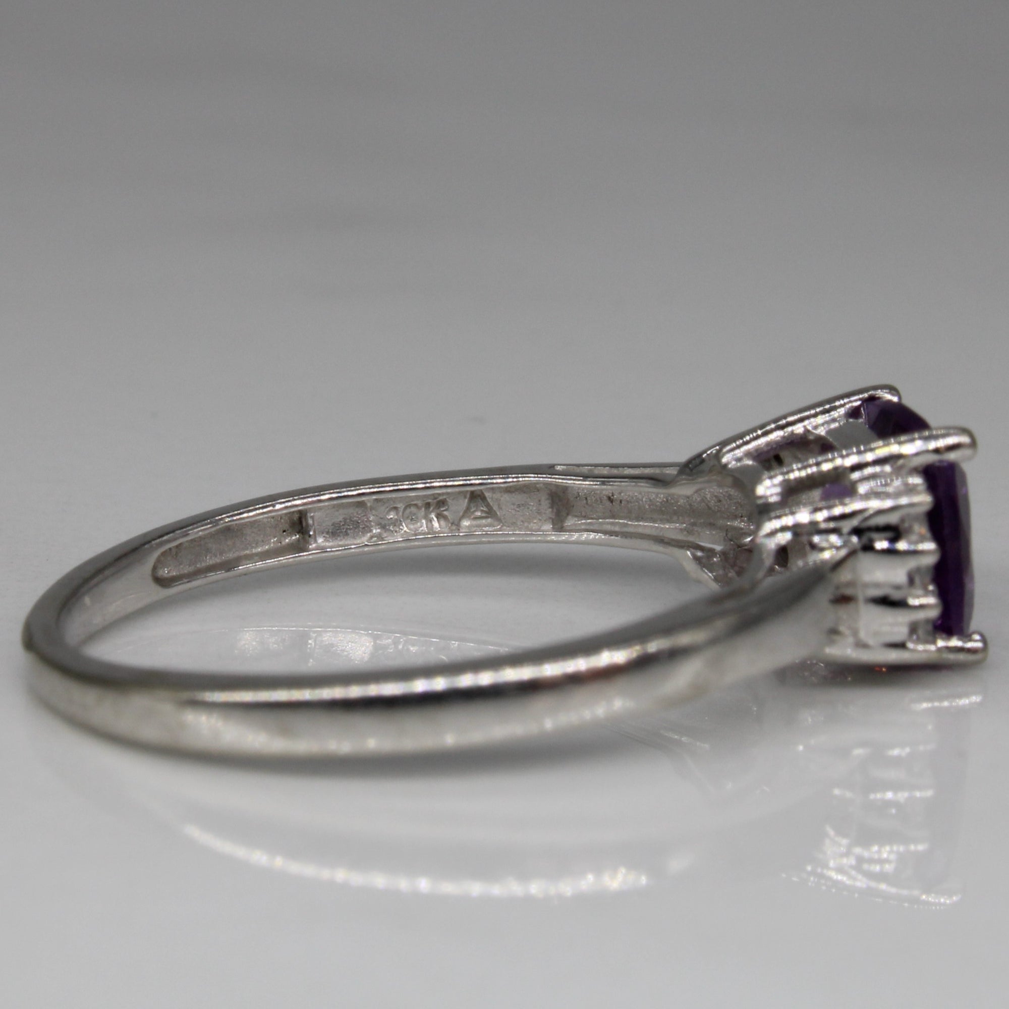 Amethyst & White Sapphire & Ring | 0.65ctw, 0.07ct | SZ 7 |