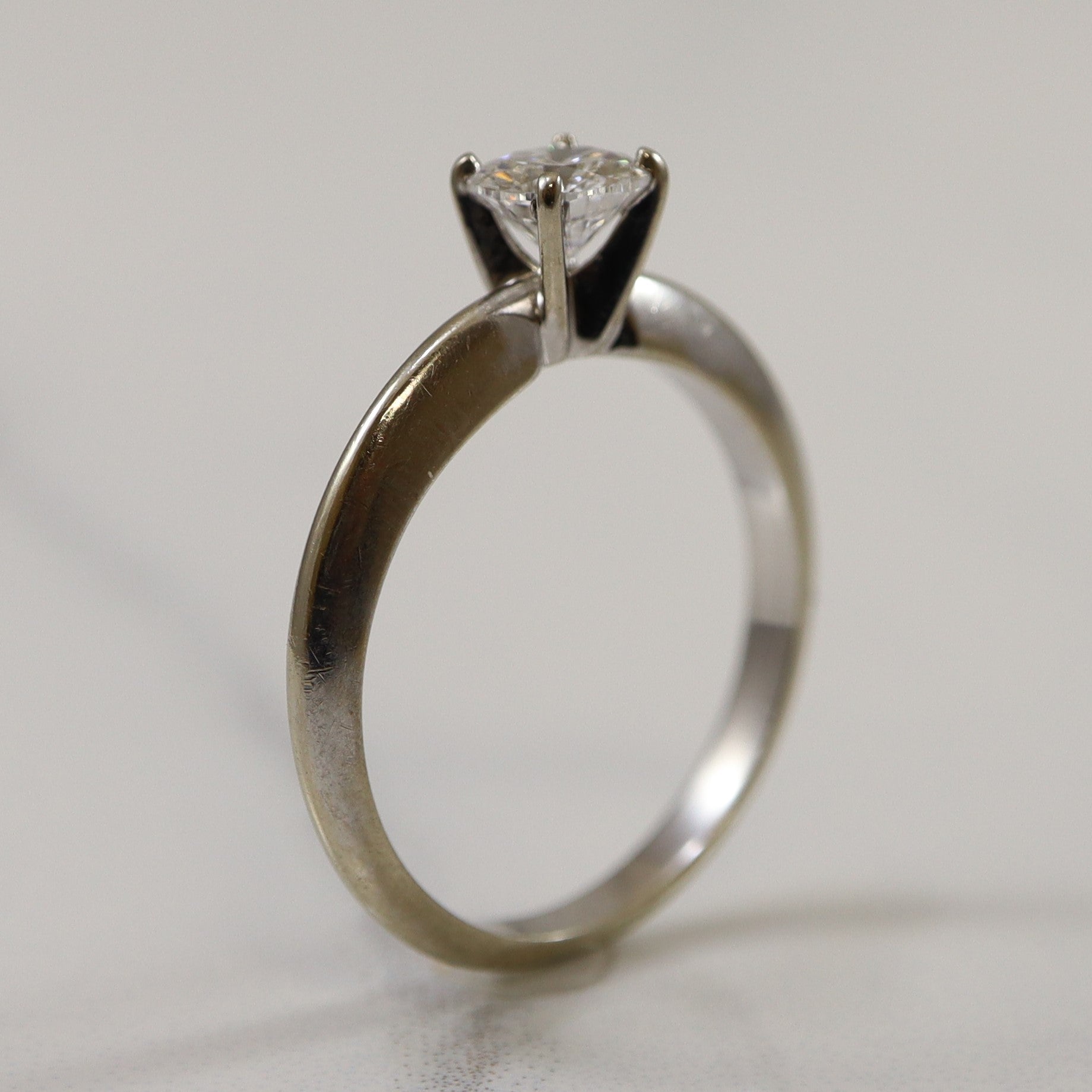 Knife Edge Solitaire Diamond Ring | 0.48ct | SZ 6.5 |