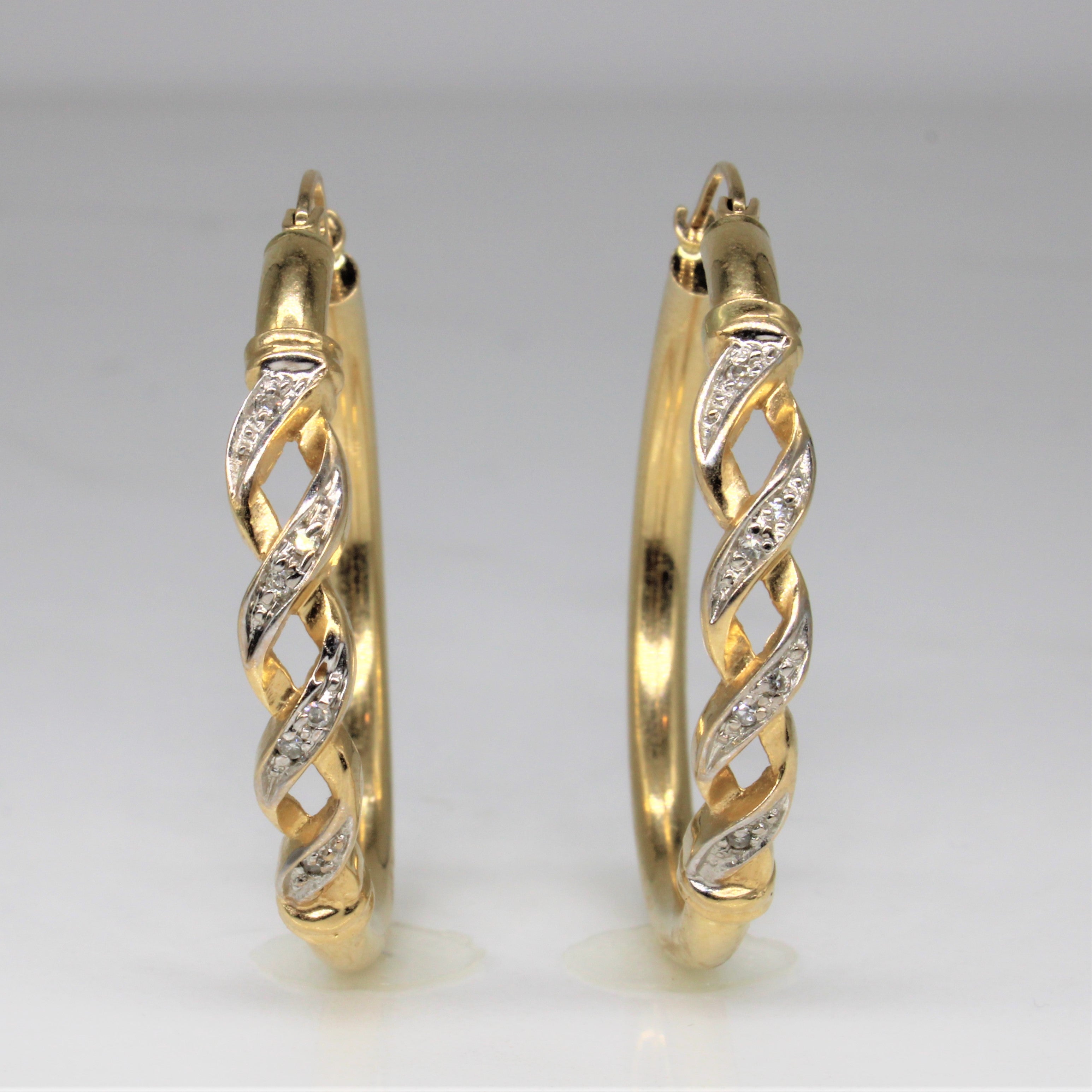 Diamond Twist Hoop Earrings | 0.06ctw |