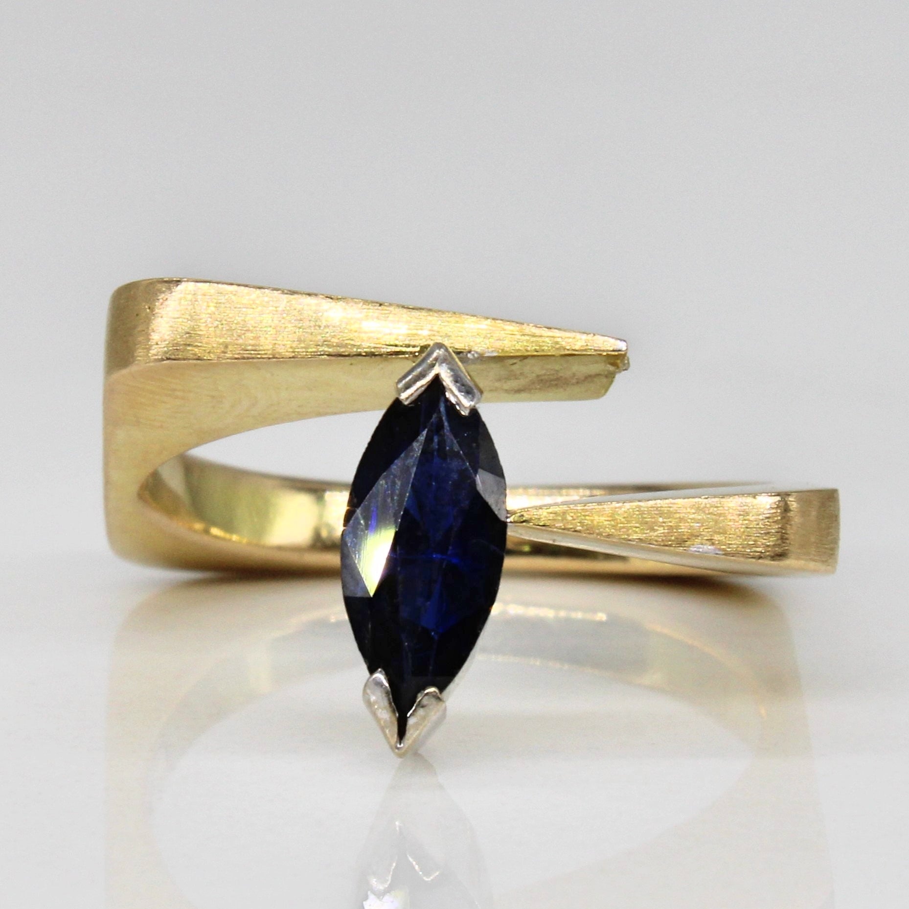 Floating Marquise Sapphire Ring | 0.60ct | SZ 6.25 |