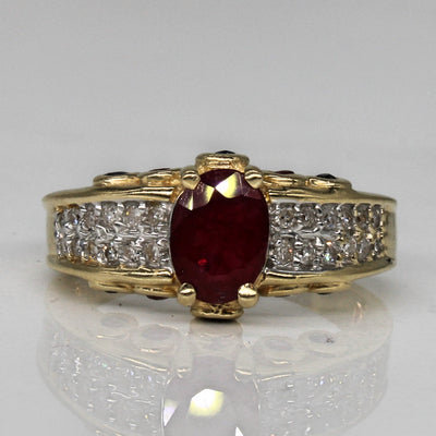 Multi Gem Engagement Ring | 0.95ctw | SZ 5 |
