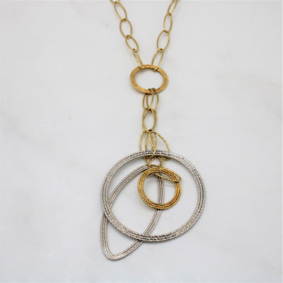 Textured Lariat Style Necklace | 16