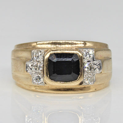 Sapphire & Diamond Cocktail Ring | 1.75ct, 0.18ctw | SZ 8 |