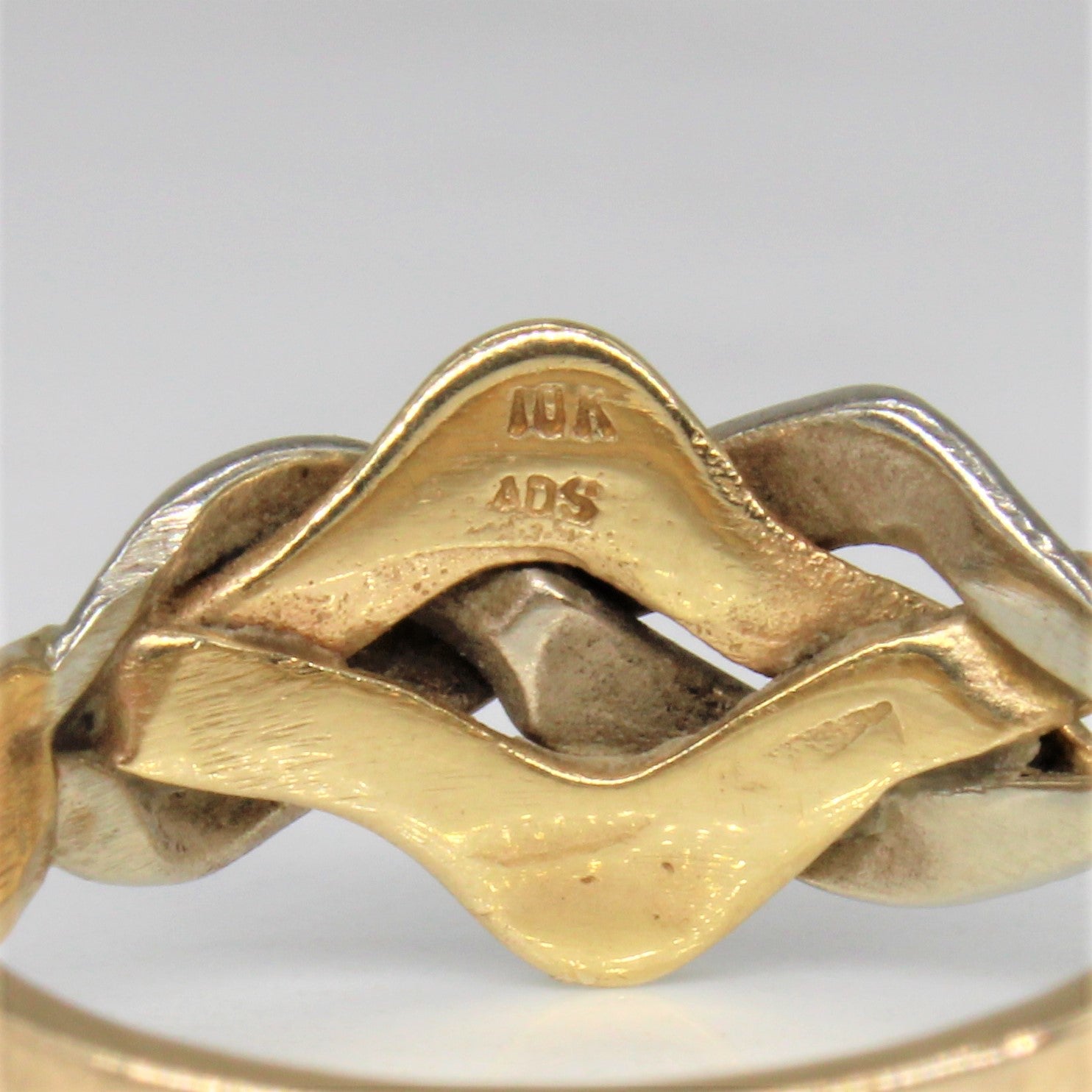 Refabricated Two Tone Puzzle Ring | SZ 10 |