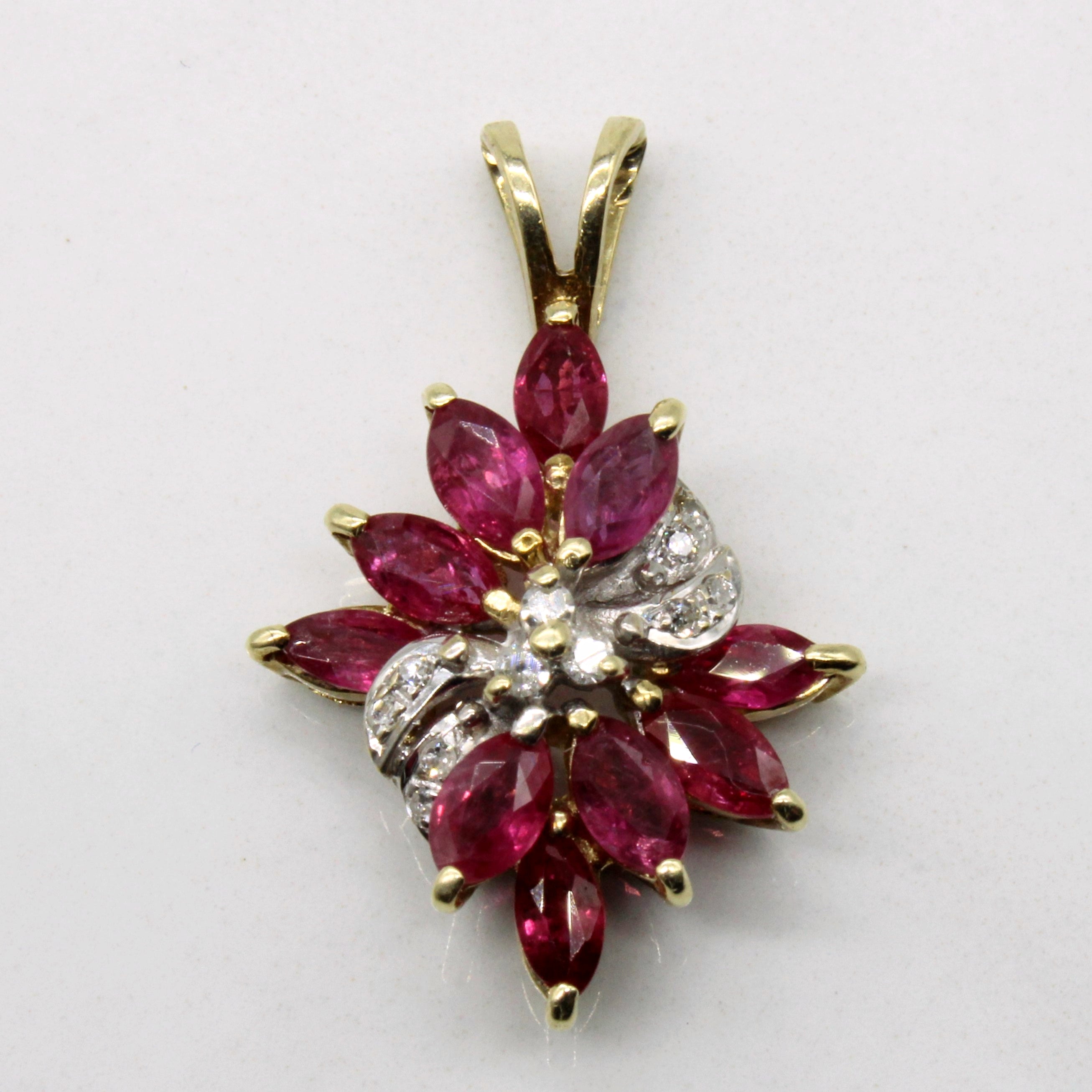 Ruby & Diamond Pendant | 1.00ctw, 0.07ctw |