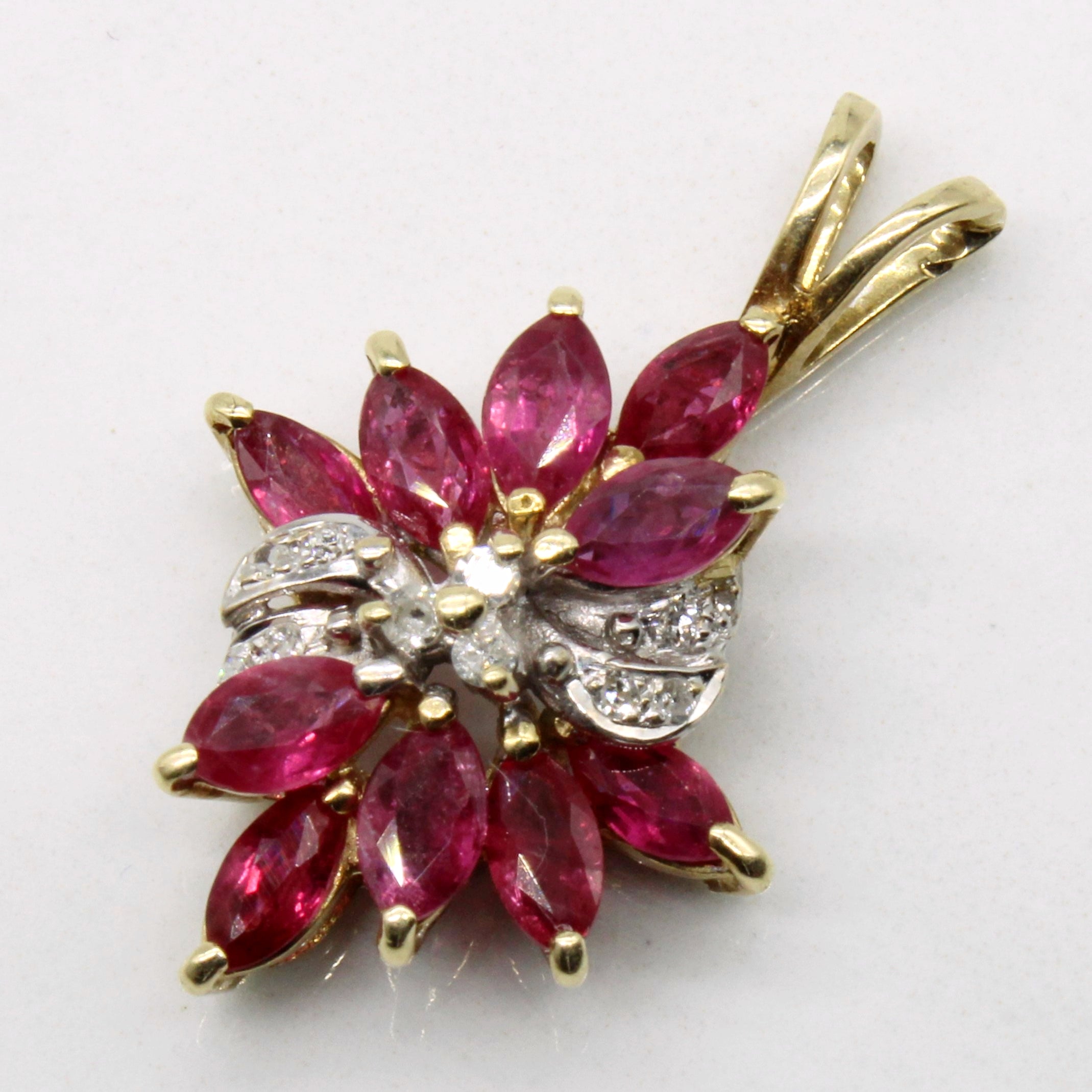 Ruby & Diamond Pendant | 1.00ctw, 0.07ctw |