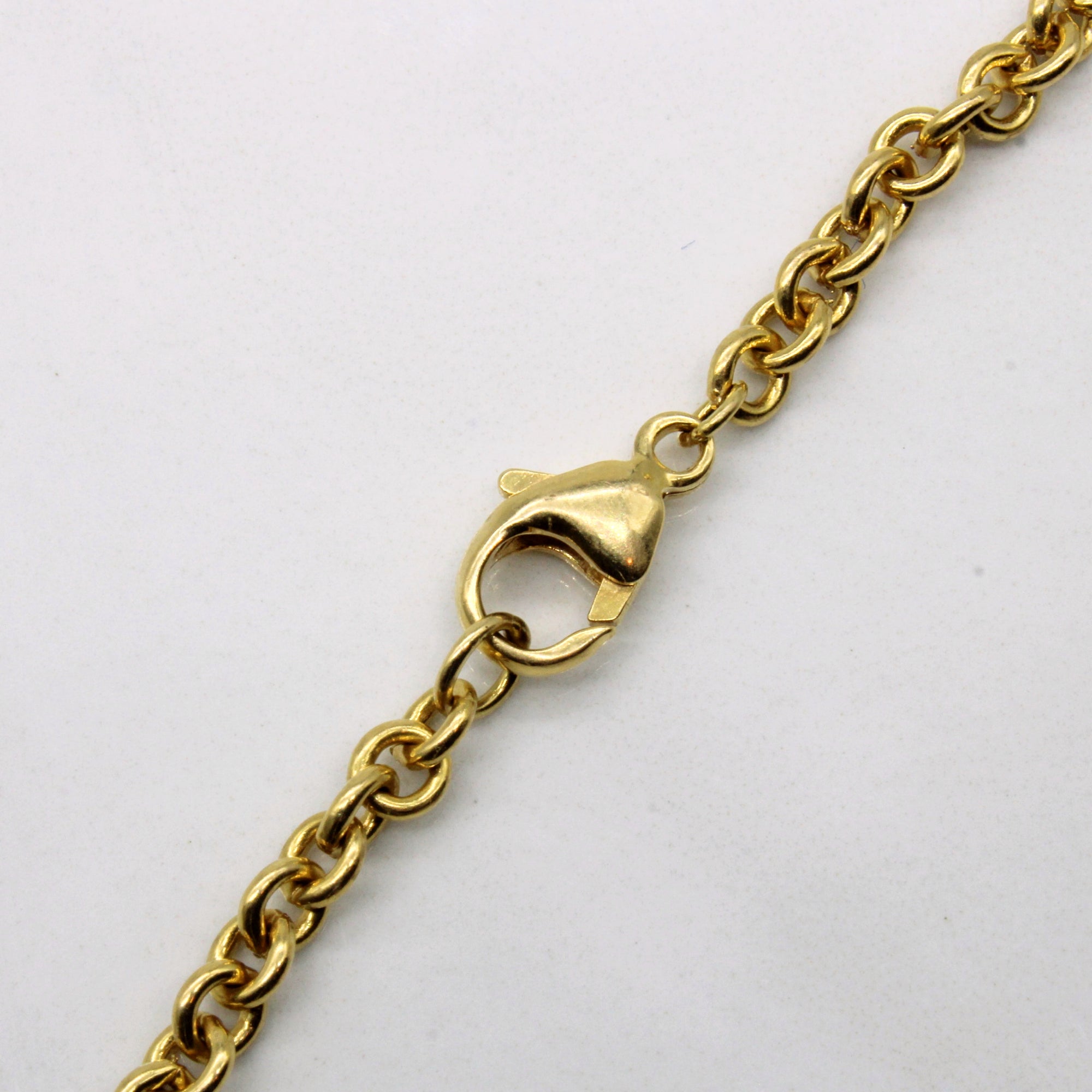 Peridot & Diamond Charm Bracelet | 1.05ct, 0.05ct | 7