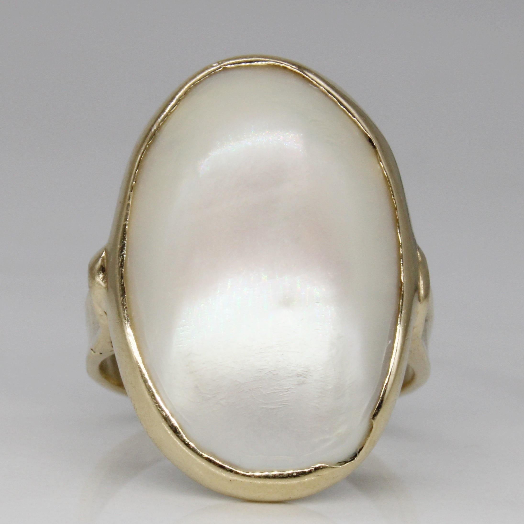 Mabé Pearl Cocktail Ring | SZ 6.25 |