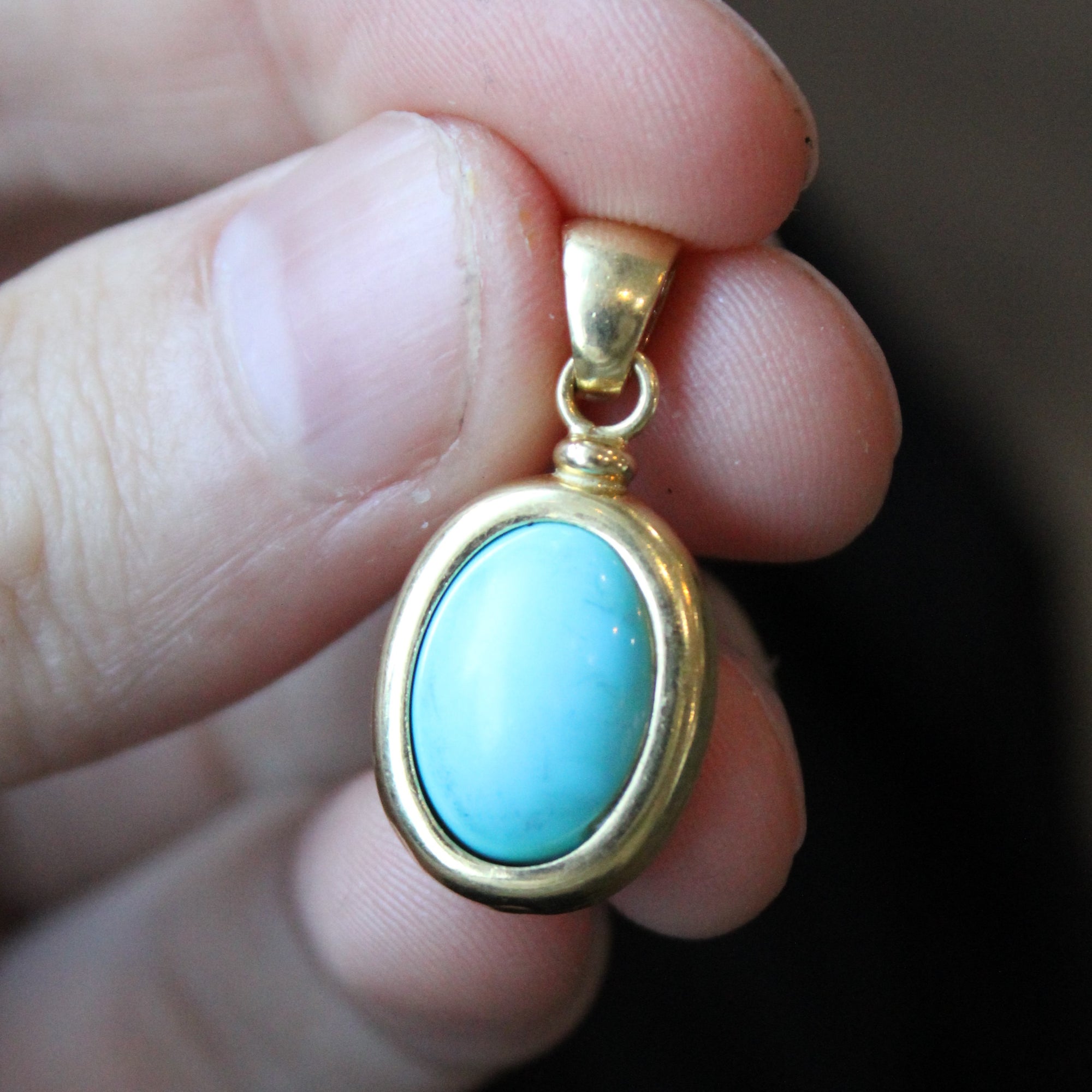 Dyed Blue Howlite Pendant | 4.25ct |