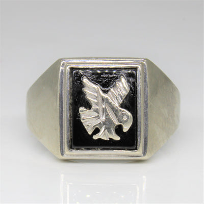 Black Onyx Eagle Ring | 1.00ct | SZ 12.75 |