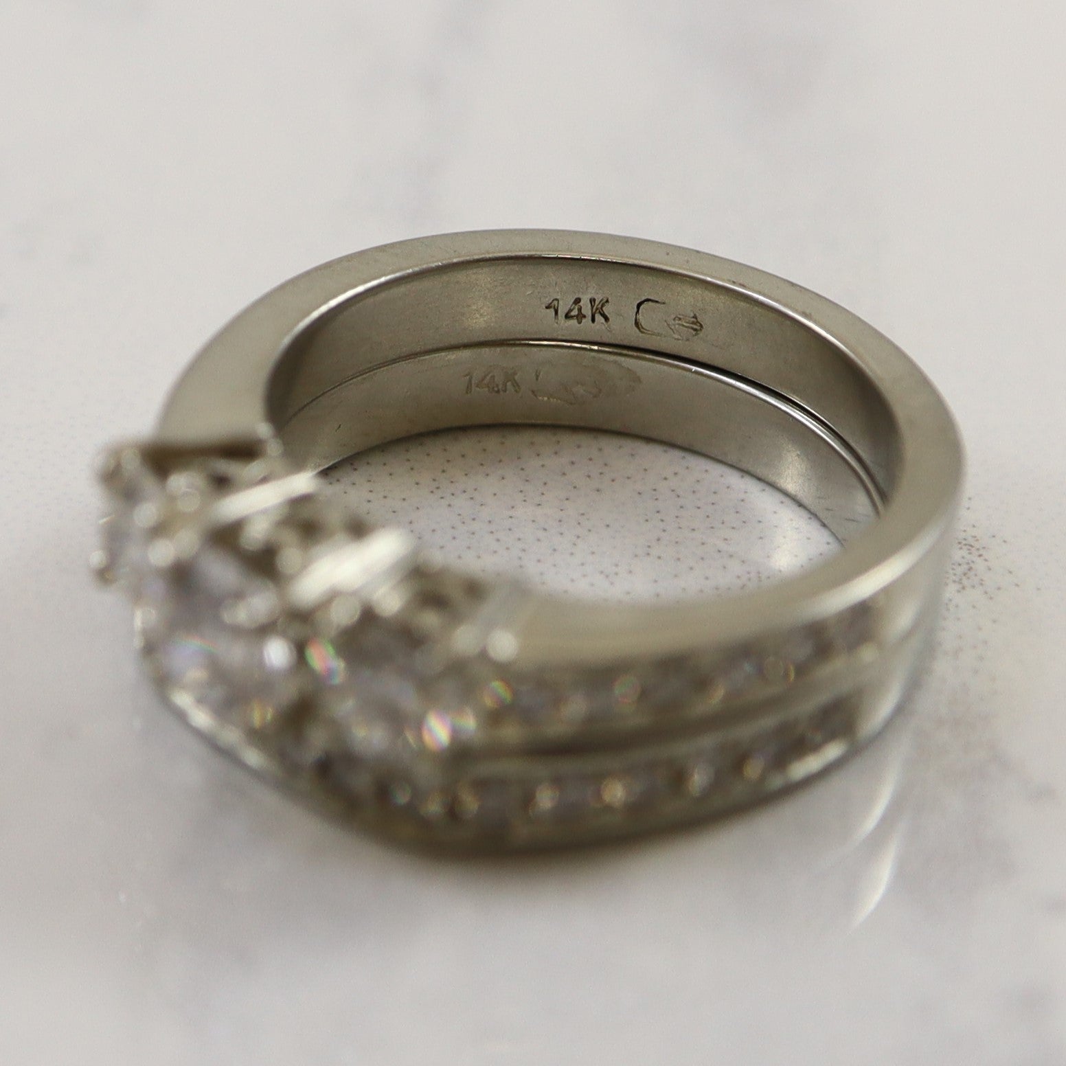 Three Stone Diamond Wedding Set | 1.44ctw | SZ 5.5 |