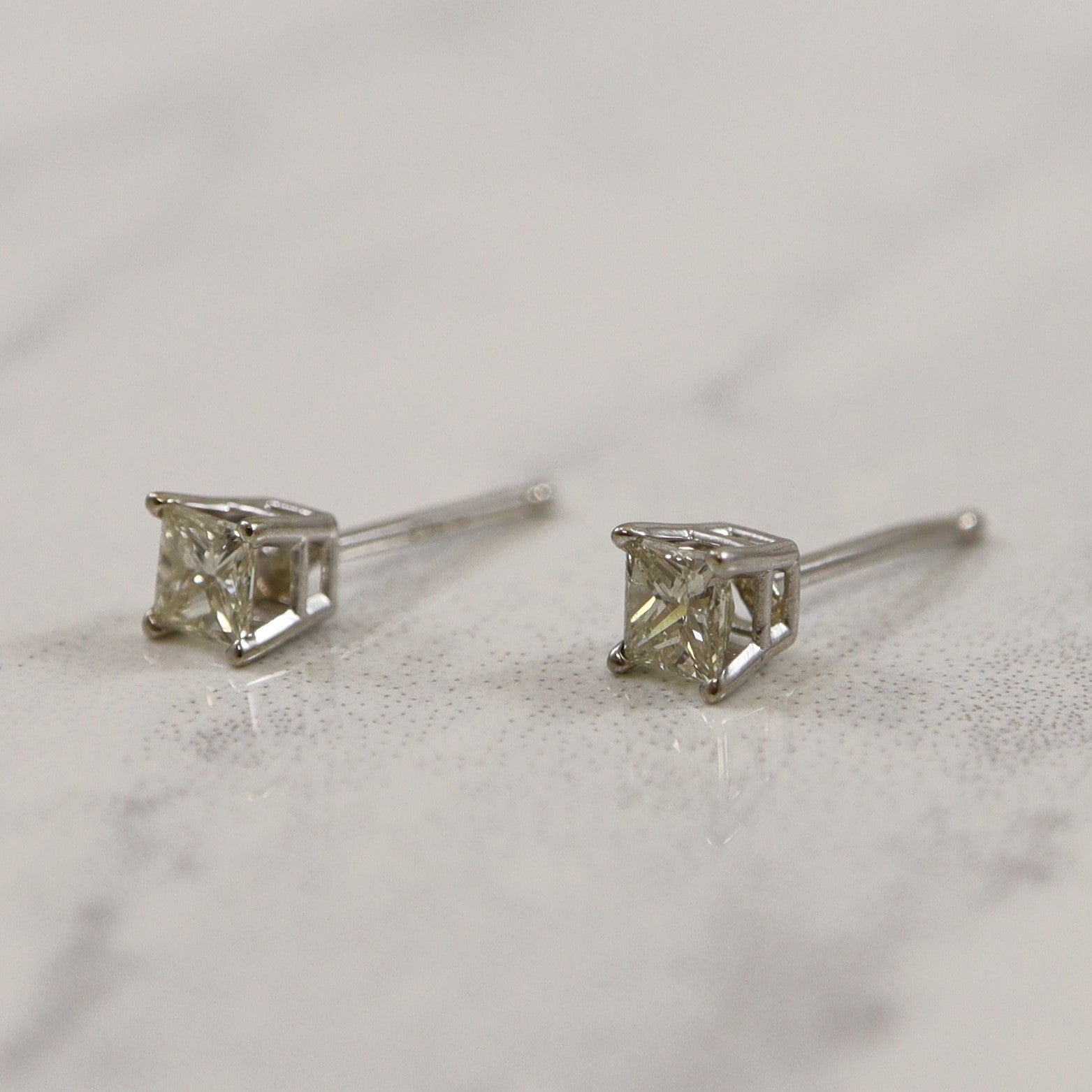 Princess Diamond Stud Earrings | 0.60ctw |