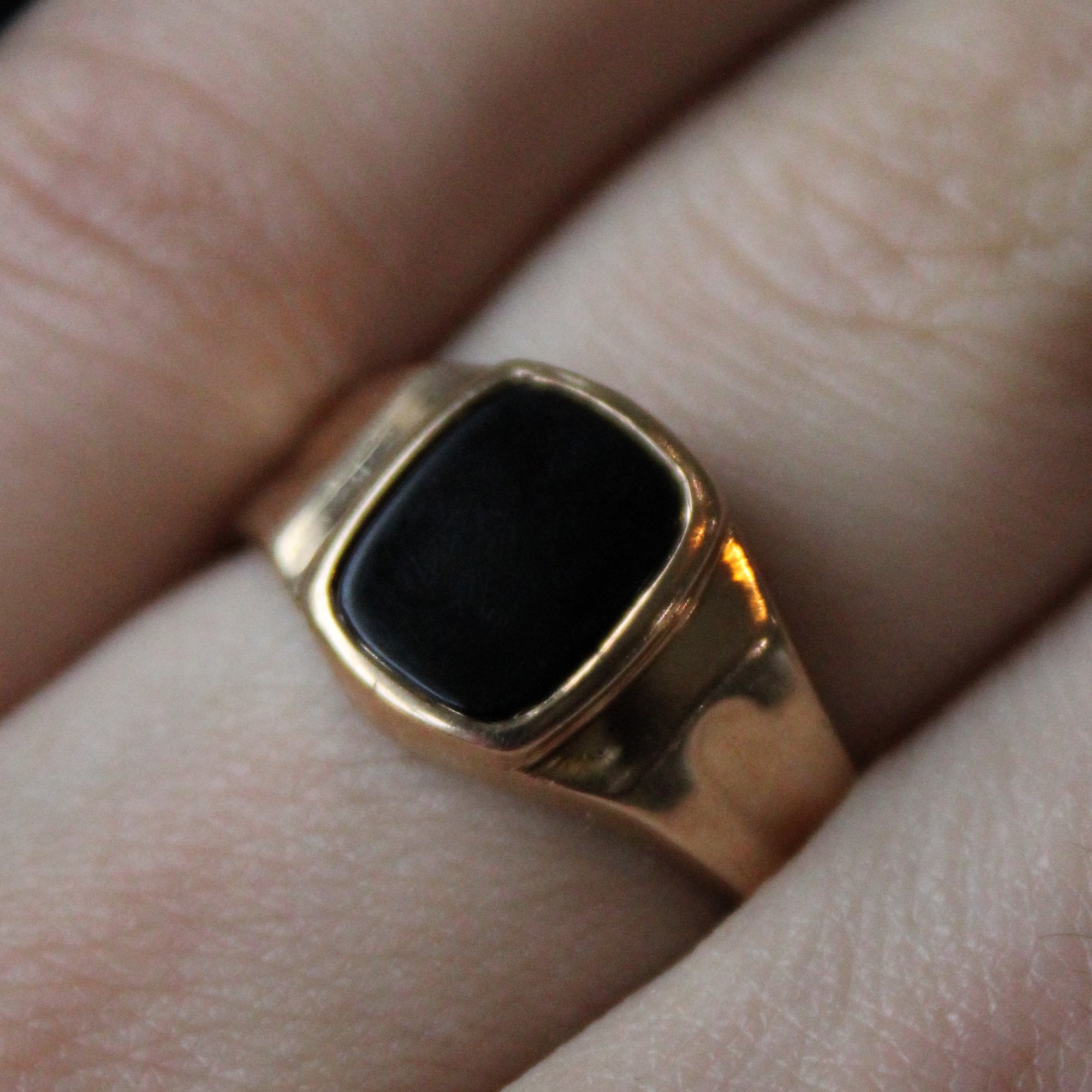 Black Onyx Cocktail Ring | 1.35ct | SZ 7.75 |