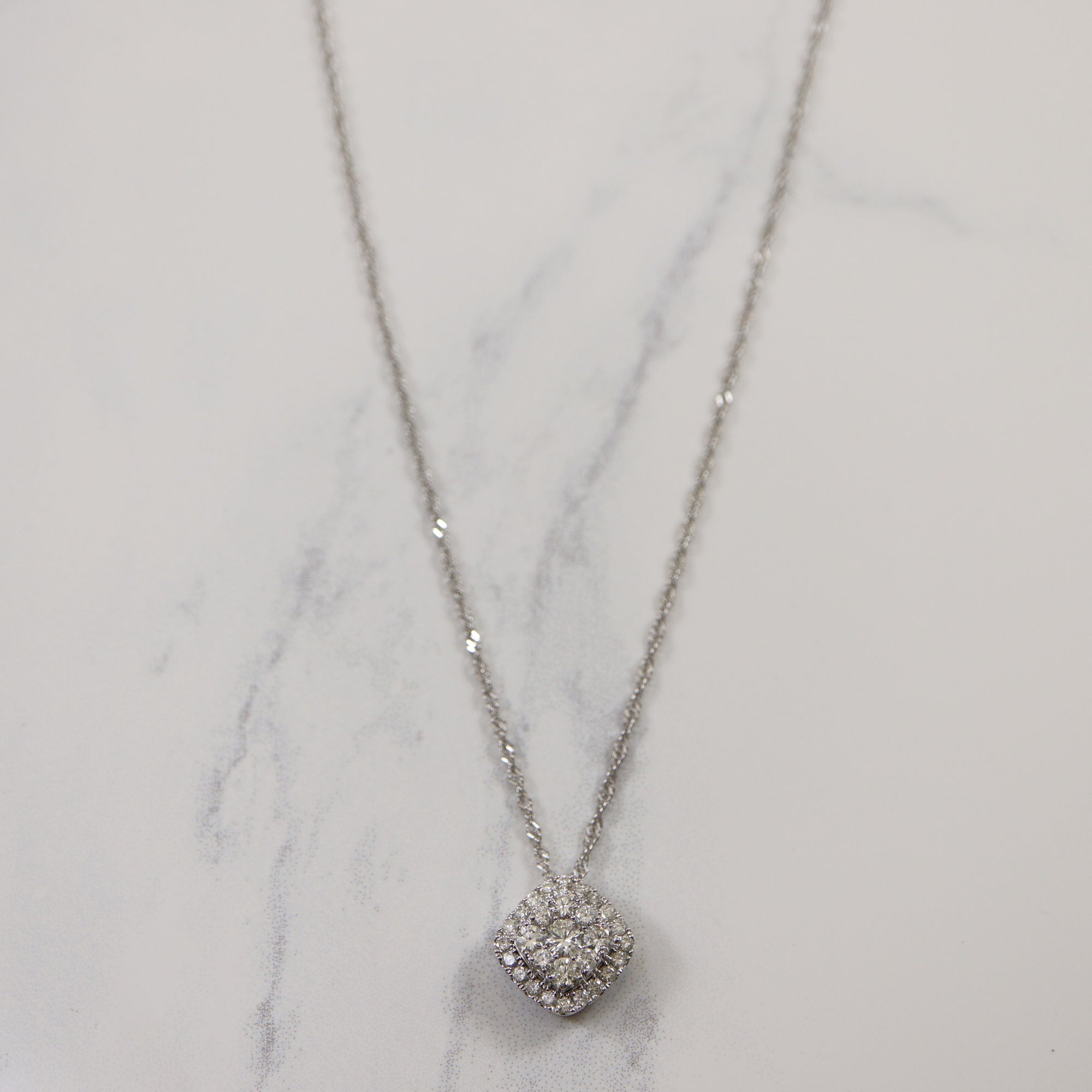 Cluster Diamond Necklace | 0.80ctw | 21