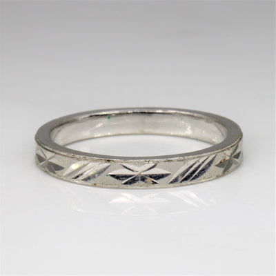 Diamond Cut Platinum Band | SZ 8.75 |